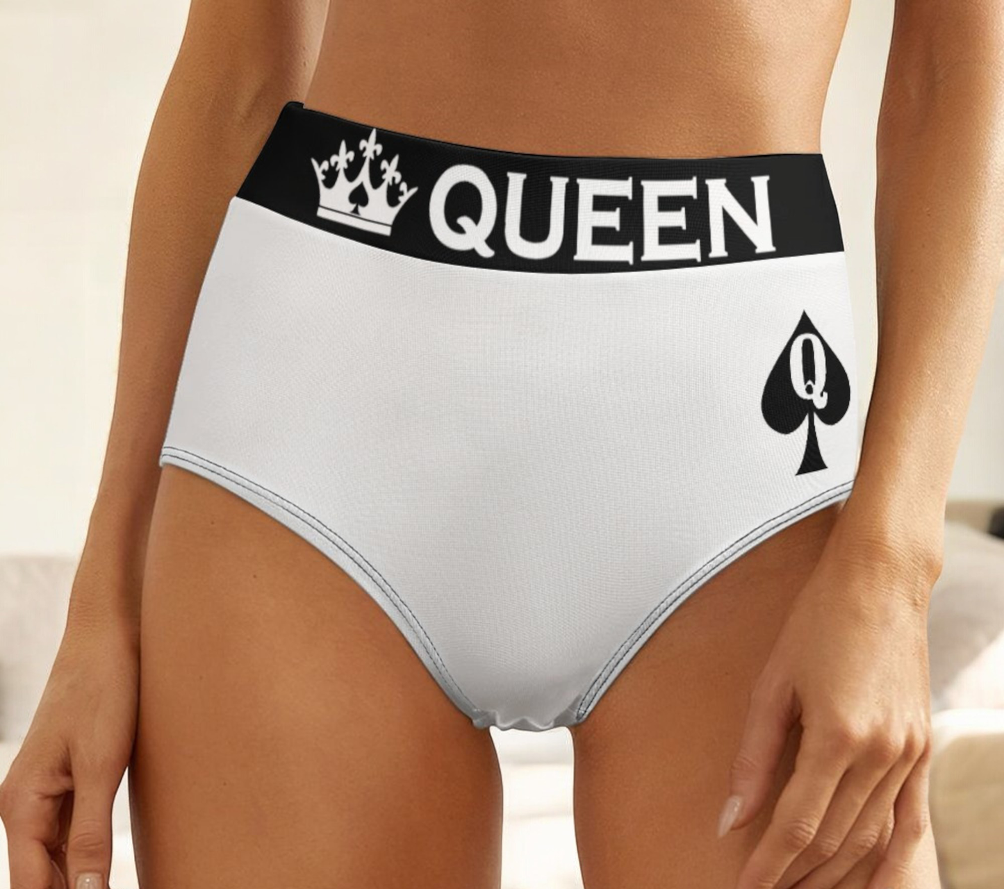 Queen of Spades Hotwife Panties - Built for BBC, Perfect for Spicy Nights - High-Waisted Comfort, Sexy Style – Ideal for Confident Queens