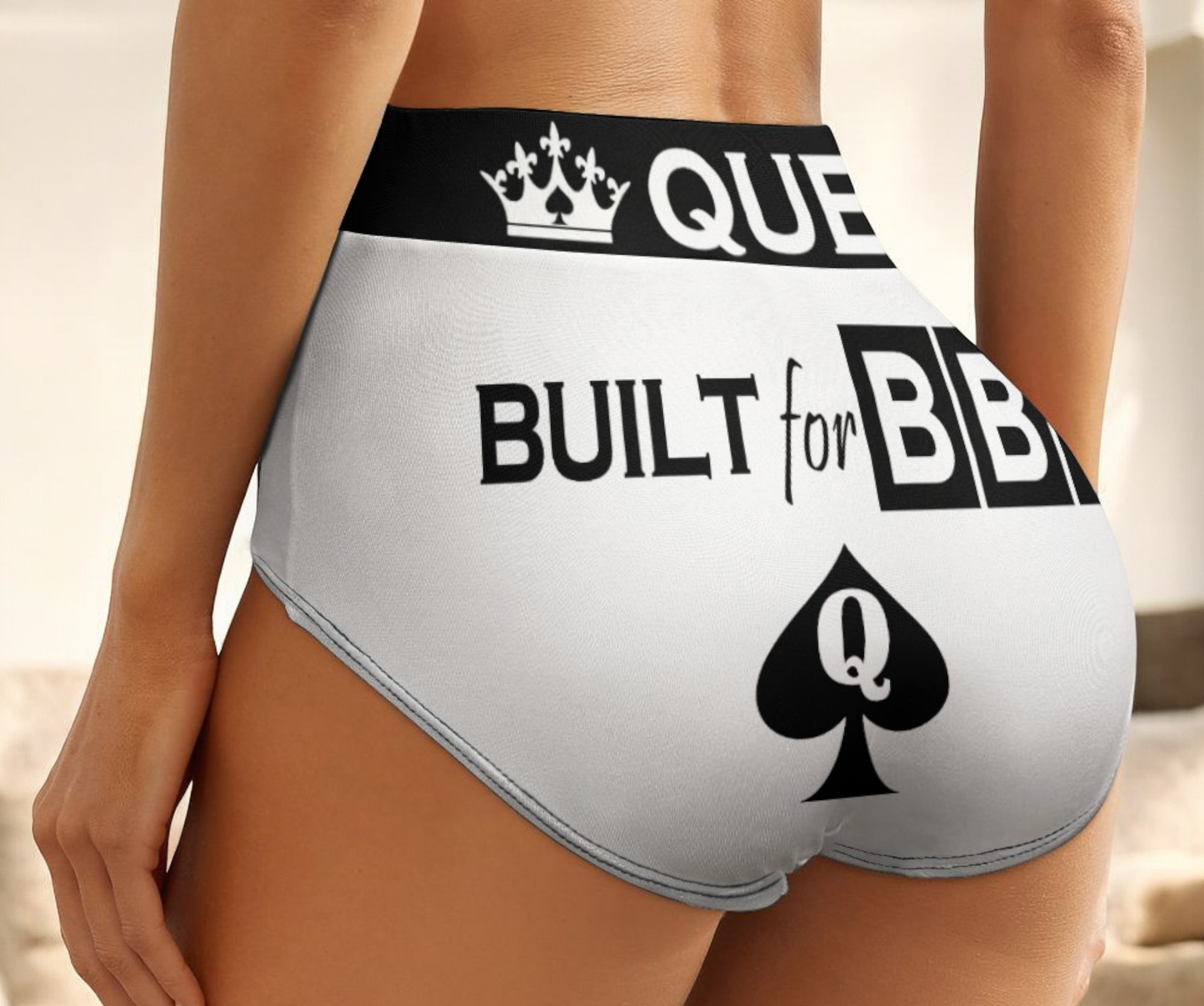 Queen of Spades Hotwife Panties - Built for BBC, Perfect for Spicy Nights - High-Waisted Comfort, Sexy Style – Ideal for Confident Queens