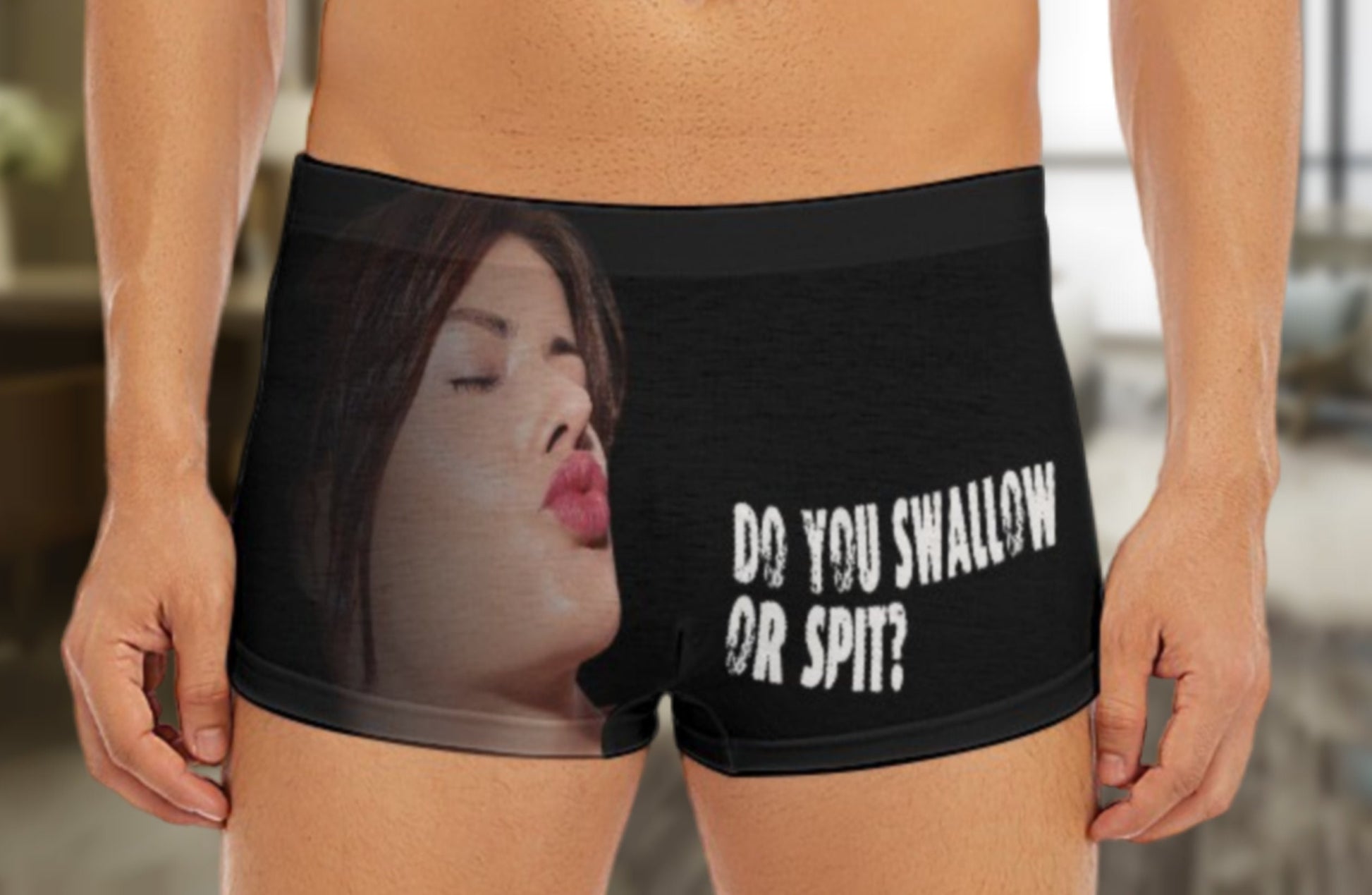 Do You Swallow or Spit?" Boxer Briefs – Fun & Playful Underwear for Men