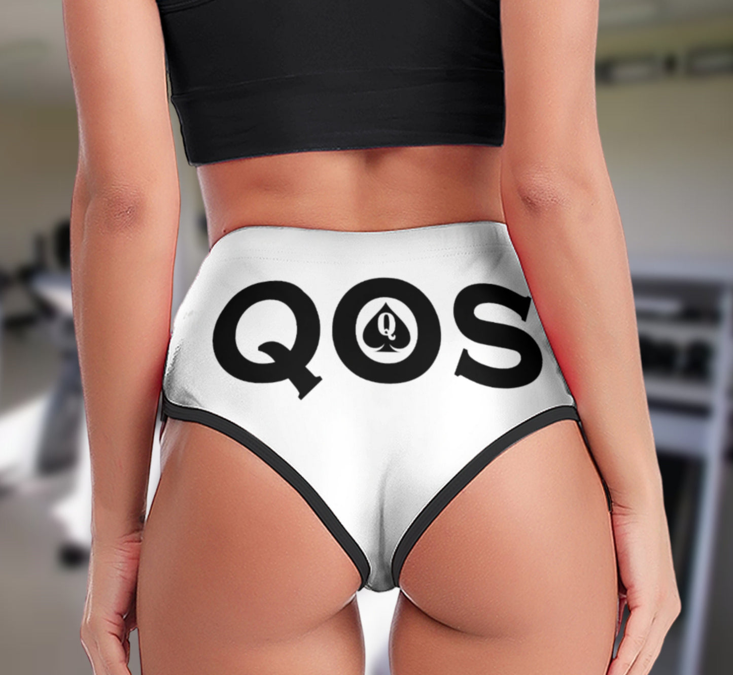 QOS Short - Sexy QUEEN of SPADES Hotwife Panties for Cuckolding, Provocative Slut Clothing, Bold and Alluring Queen of Spades Lingerie