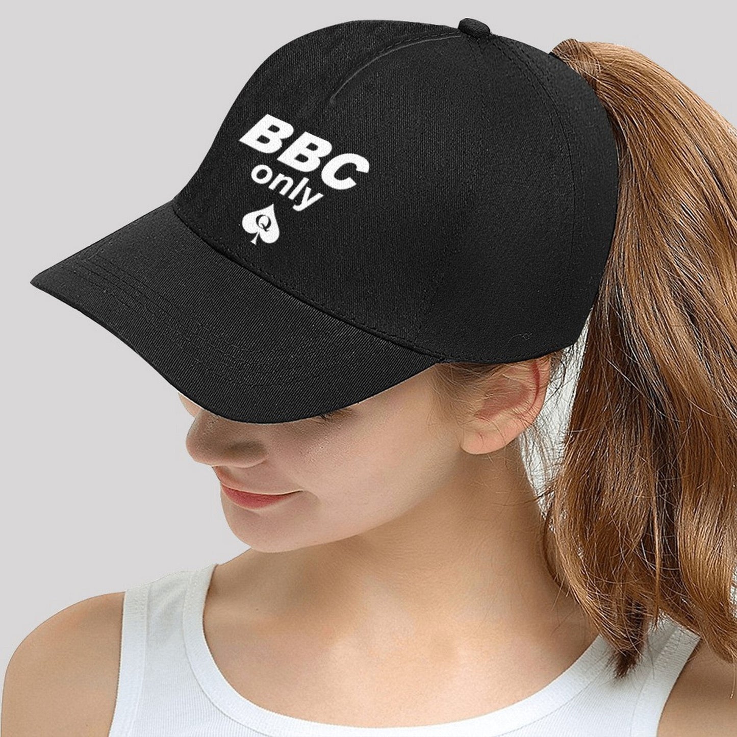 BBC ONLY Snapback Cap - Hotwife, Slut Clothing - Cuckolding Apparel - QOS Queen of Spades Hat - Bold Adult Fashion Statement for Confidence