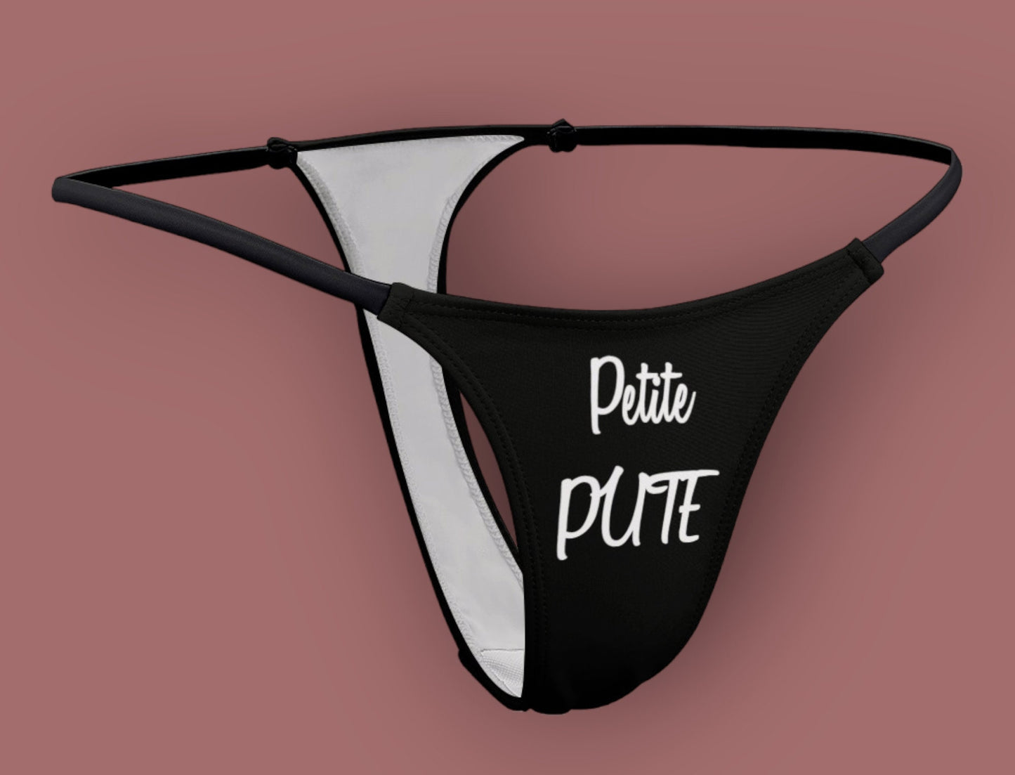 PETITE PUTE Thong - Sexy Hotwife Panties for Cuckolding, Naughty and Provocative Slut Clothing, Perfect for Bold and Confident Women