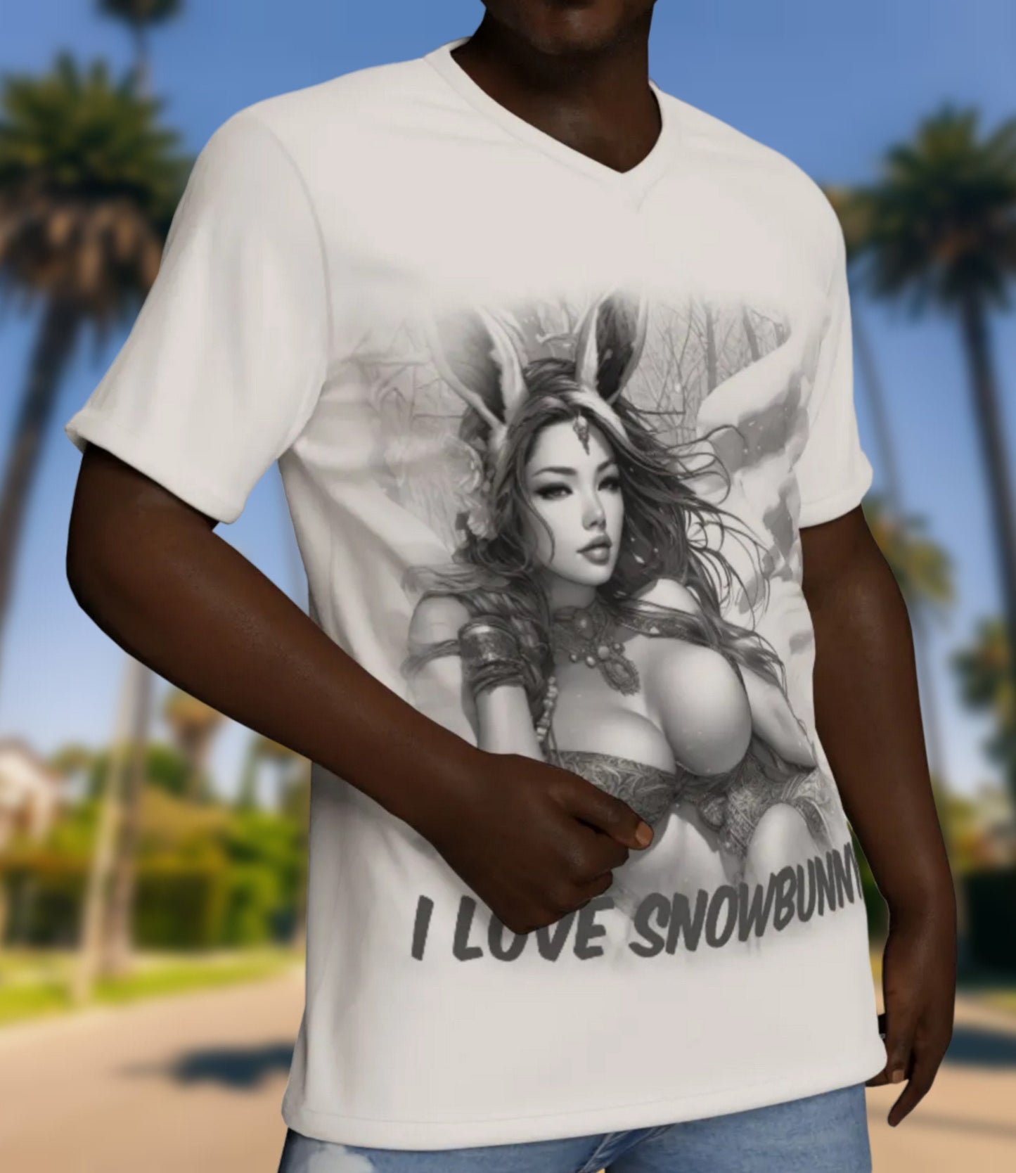 I LOVE SNOWBUNNY T-shirt - kos bbc Cuckold Slut Clothing, Sexy Provocative Tee, Perfect for Bold and Confident Style Statements