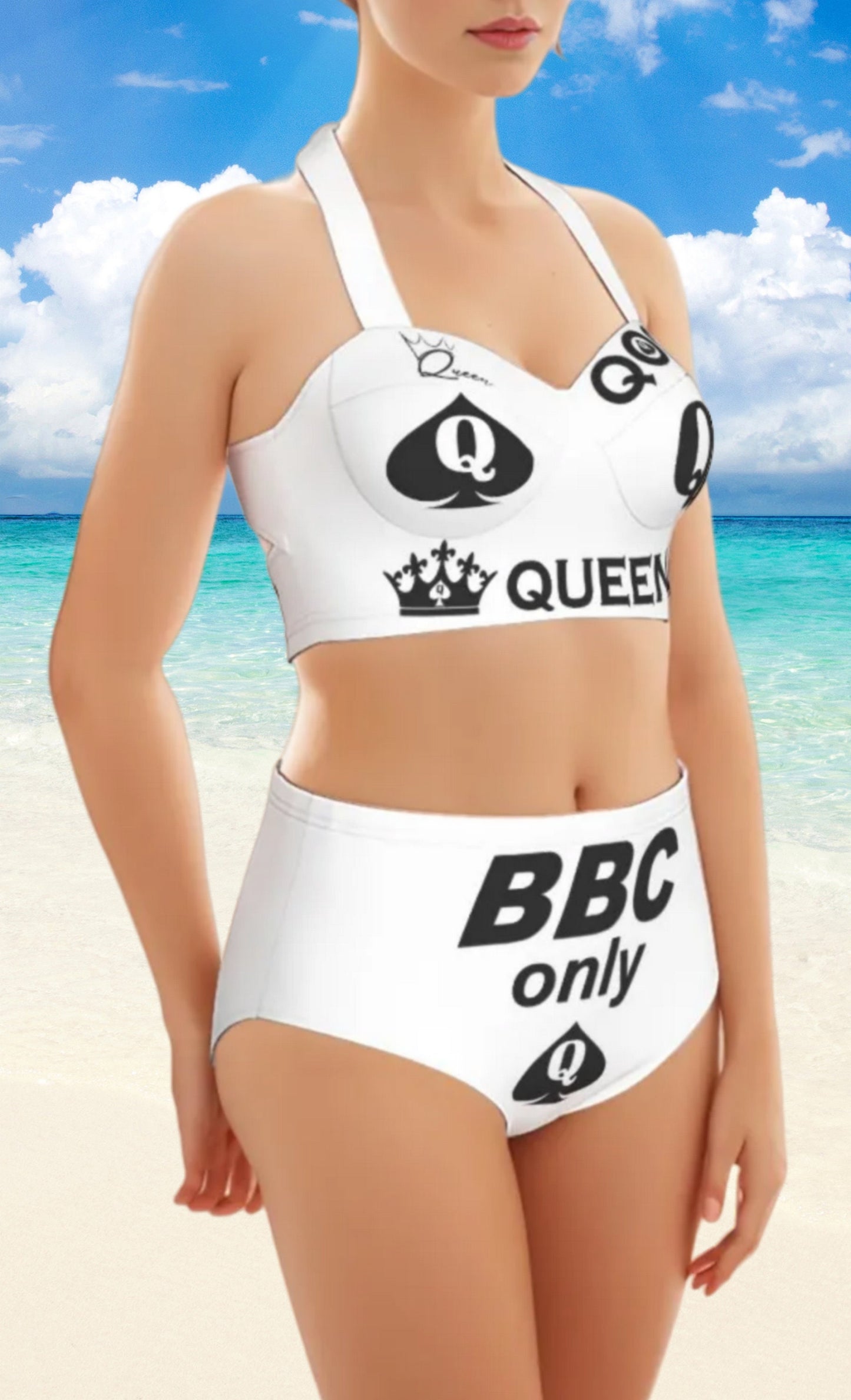 Bikini QUEEN OF SPADES, extra large size,qos swimsuit slut clothing, cuckolding, hotwife bikini, bikini qos, queen of spadess clothing.