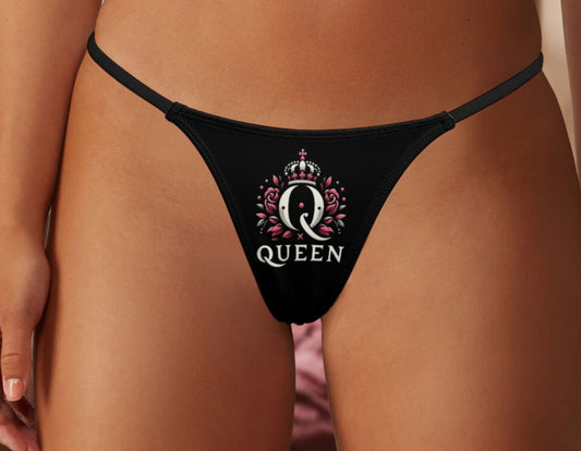 QUEEN OF SPADES  Thong, qos clothing clothing, cuckolding, hotwife panties, naughty  panties, bbc, bbc thong, skut clothing