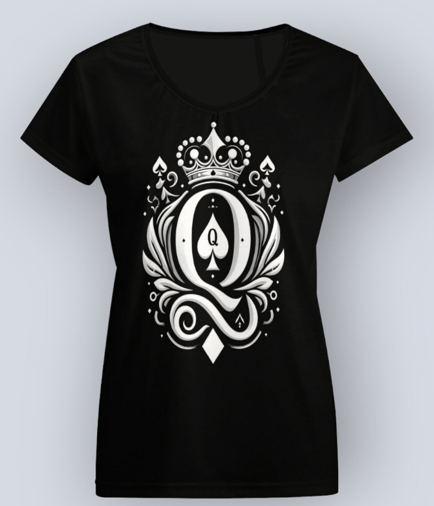 QUEEN OF SPADES tshirt , bbc spades tshirt, qos t-shirt,t-shirt bbc, Cuckold Womens t-shirt,, slut clothing, black bull, large size