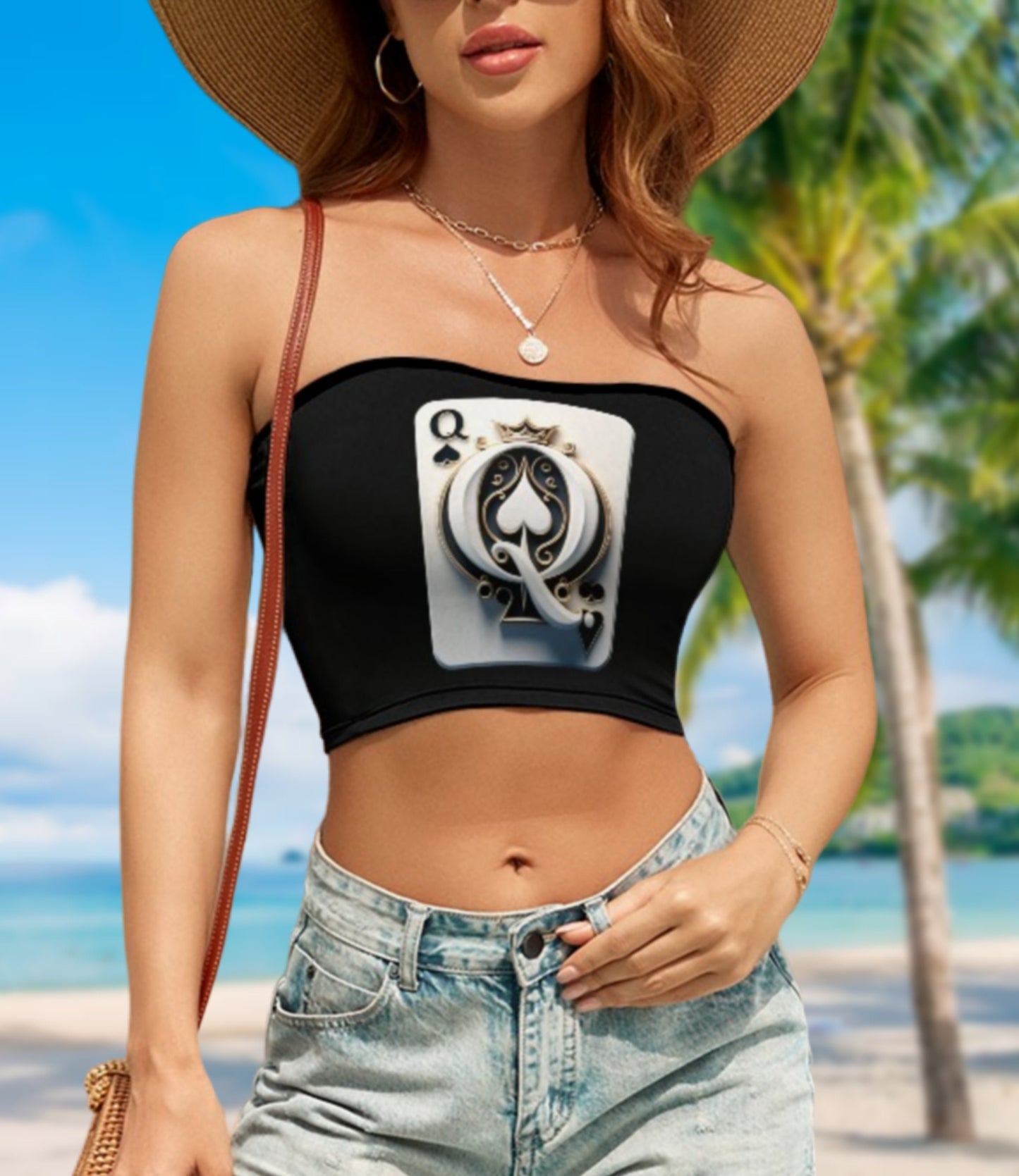 QUEEN OF SPADES Casual Style Tube Top, top queen off spades, qos t-shirt,t-shirt bbc Cuckold , qos clothes, queen of spades clothes, qos