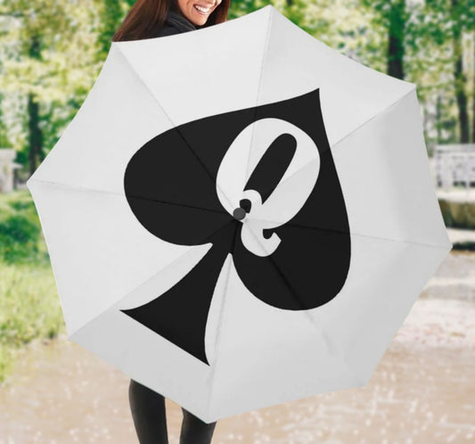 QUEEN OF SPADES umbrella , slut clothing, cuckolding, hotwife umbrella, qos umbrella, queen of spadess clothing, queen of spades, qos, bbc