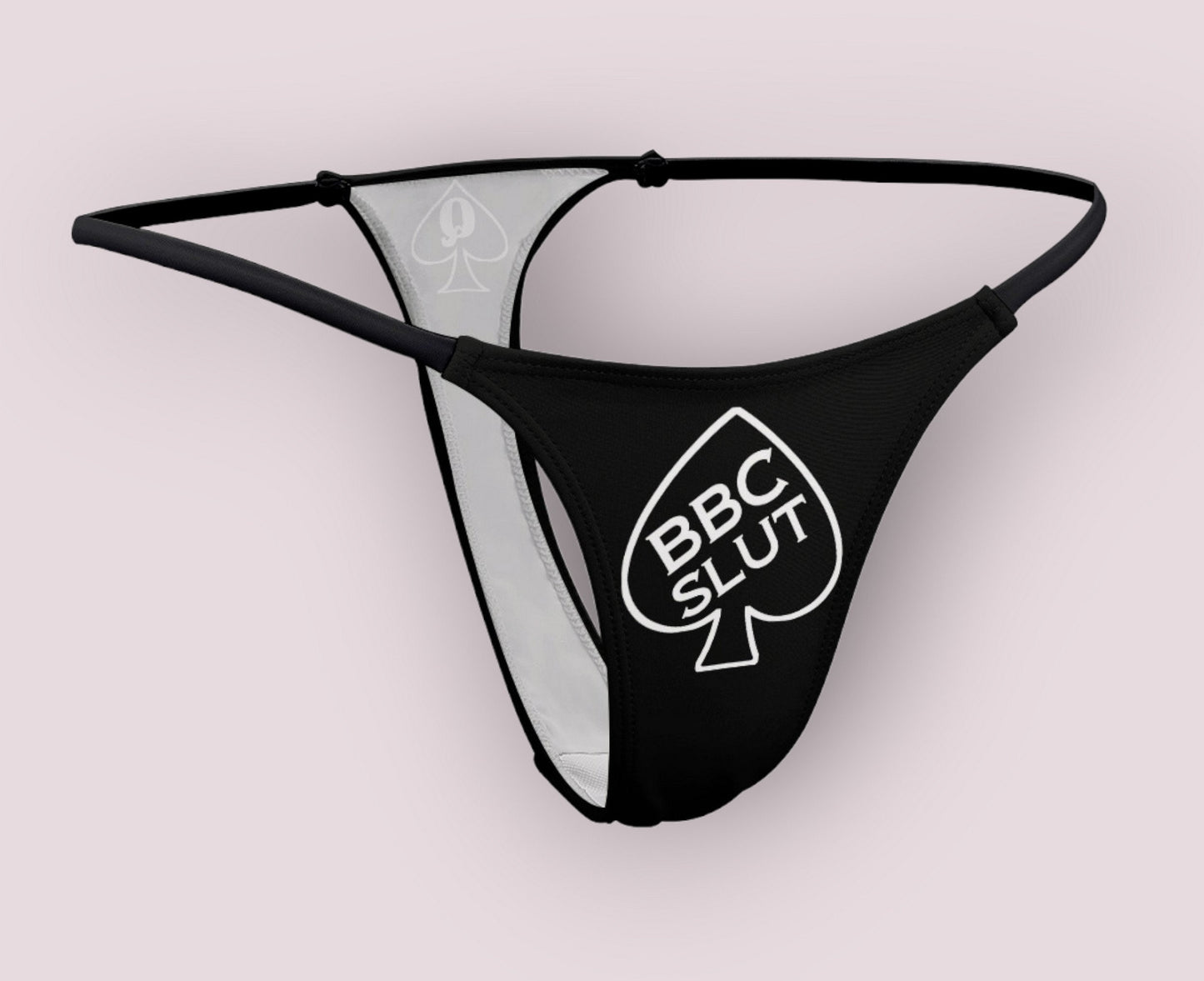 BBC SLUT THONG, Queen Of Spades, slut clothing, cuckolding, hotwife panties, qos thong, queen of spades clothing, Valentine's Day