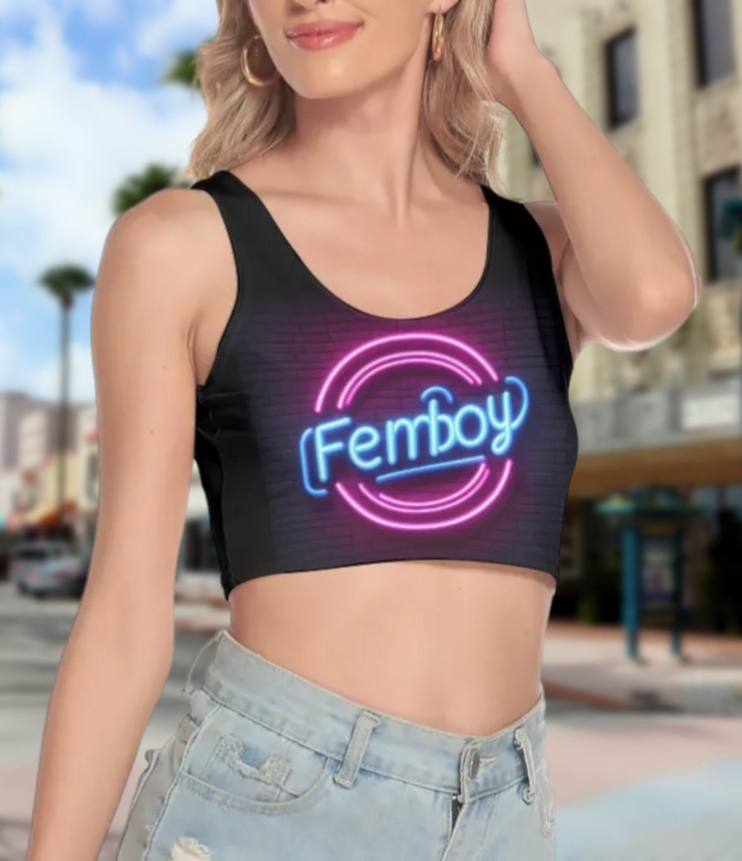 FEMBOY croc top , sissy tshirt, girlboy, femboy,, slut clothing, crossdresser, LGBTQ, femboy, sissy croc top, sissy top, large size