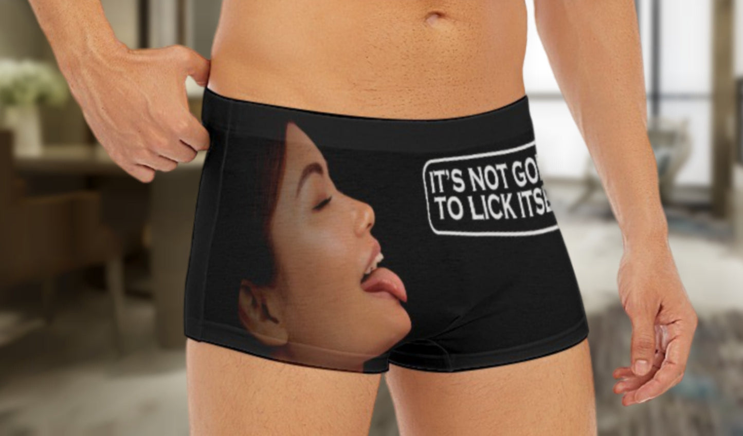 It's Not Going to Lick Itself" Boxer Briefs – Playful & Bold Underwear