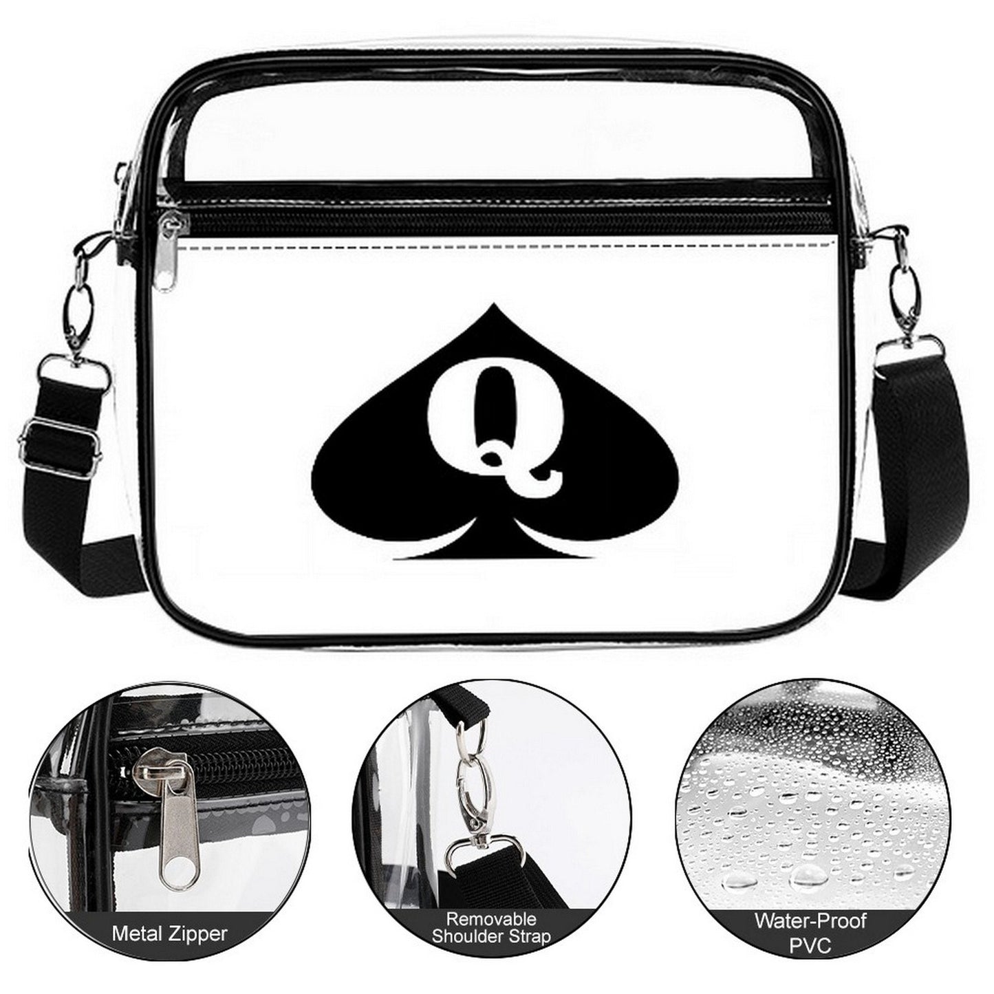 QUEEN OF SPADES Transparent bag set Two piece, cuckolding, hotwife bag, qos bag, queen of spadess clothing, queen of spades