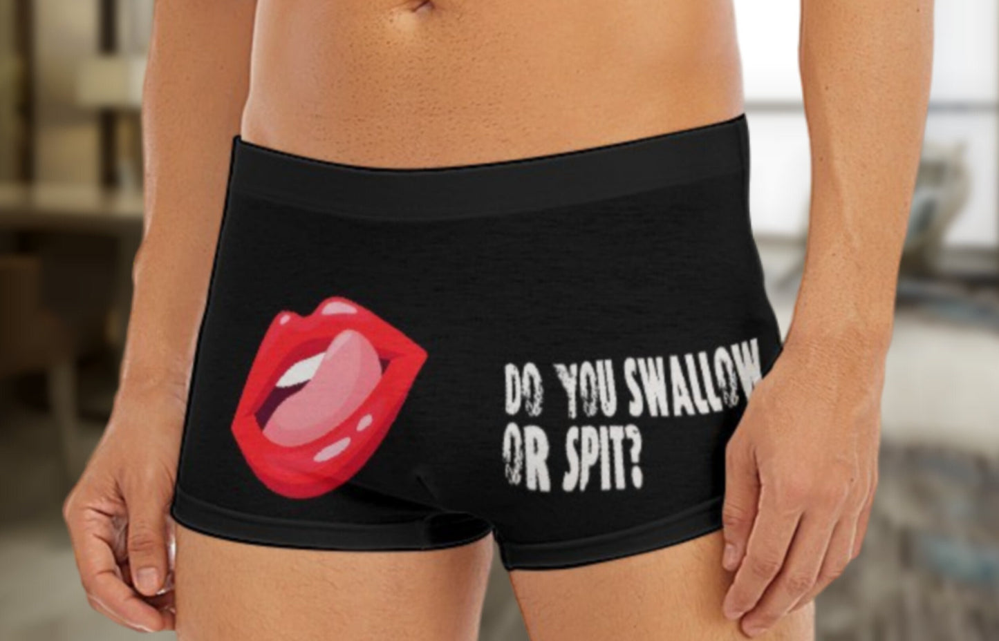 Do You Swallow or Spit?" Boxer Briefs – Bold & Playful Men's Underwear