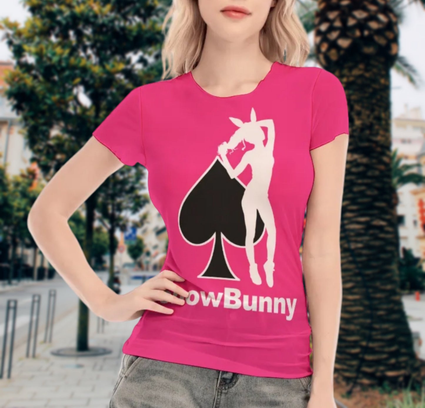 SnowBunny transparent tshirt, queen off spades tshirt, qos t-shirt,t-shirt bbc, Cuckold Womens t-shirt,, slut clothing, snowbunny top