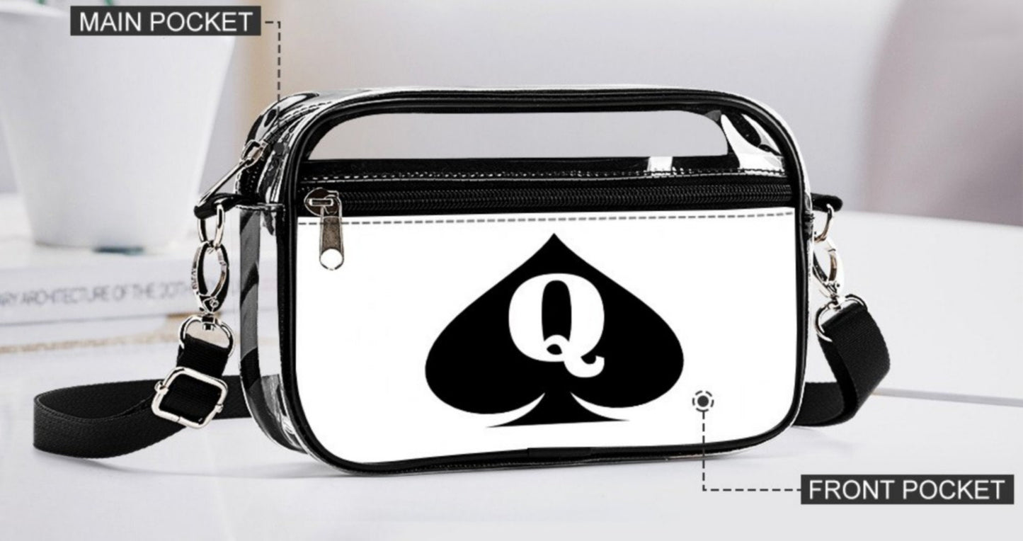 QUEEN OF SPADES Transparent bag set Two piece, cuckolding, hotwife bag, qos bag, queen of spadess clothing, queen of spades