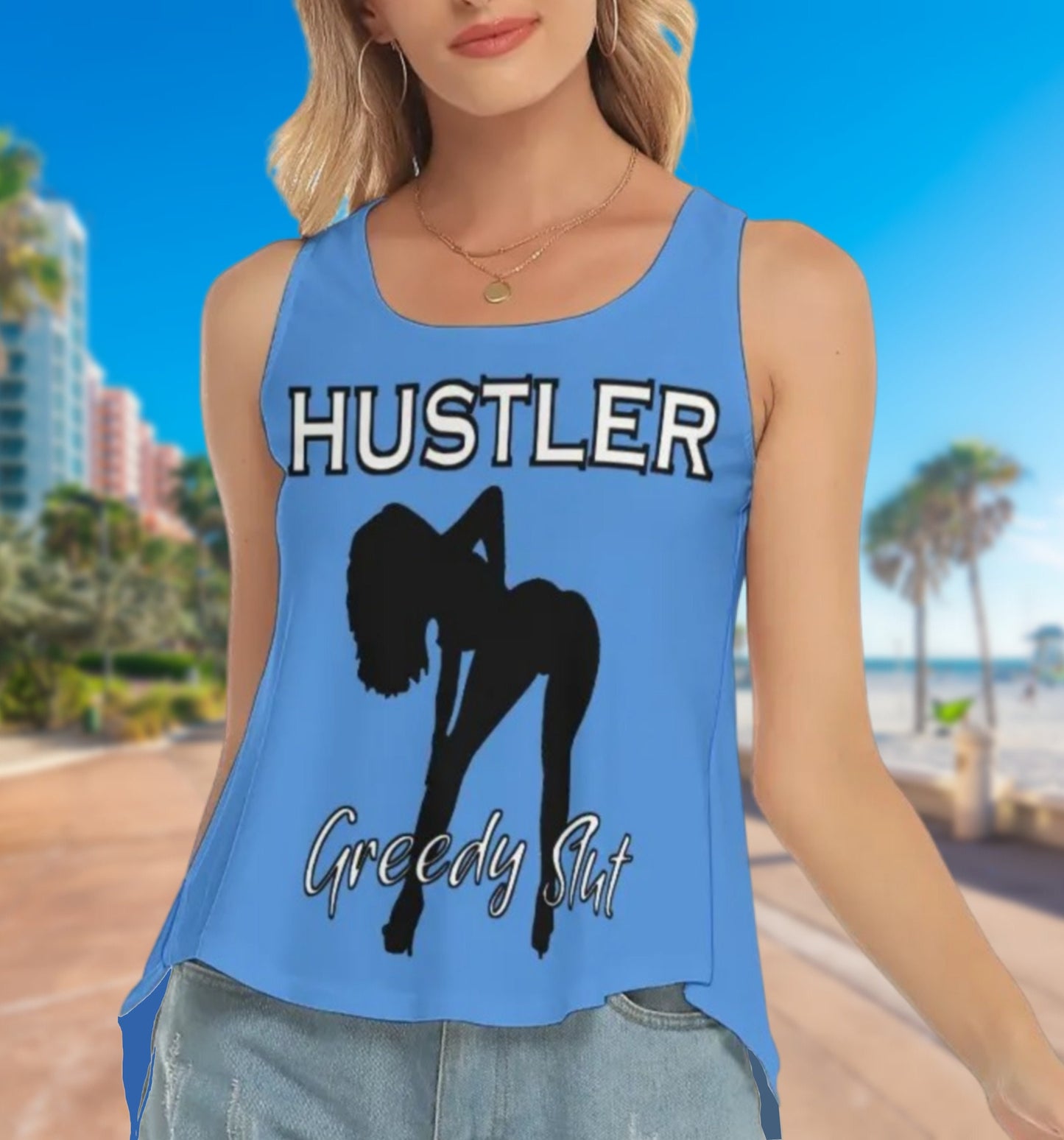 HUSTLER GREEDY SLUT Back Hollow Top, 5 colors, tshirt,naughty tshirt, hotwife t-shirt, slut tshirt , Cuckold t-shirt,, slut clothing,