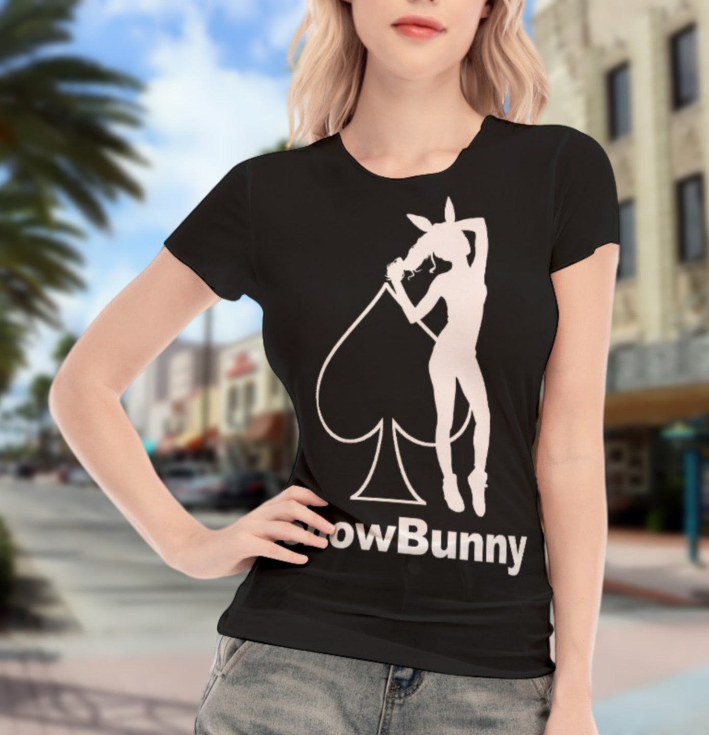 SnowBunny transparent tshirt, queen off spades tshirt, qos t-shirt,t-shirt bbc, Cuckold Womens t-shirt,, slut clothing, snowbunny top