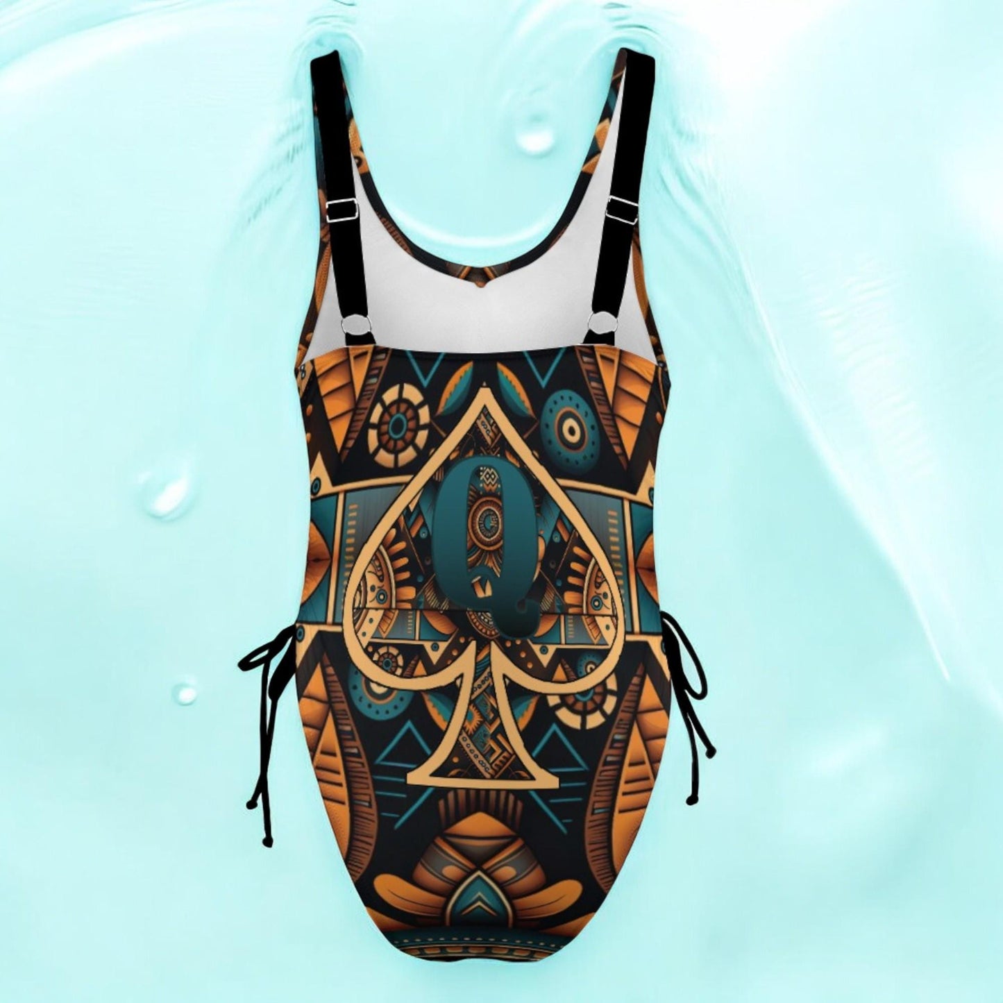 African Tribal Queen of Spades Swimsuit – Bold Hotwife Bikini for Confident Women