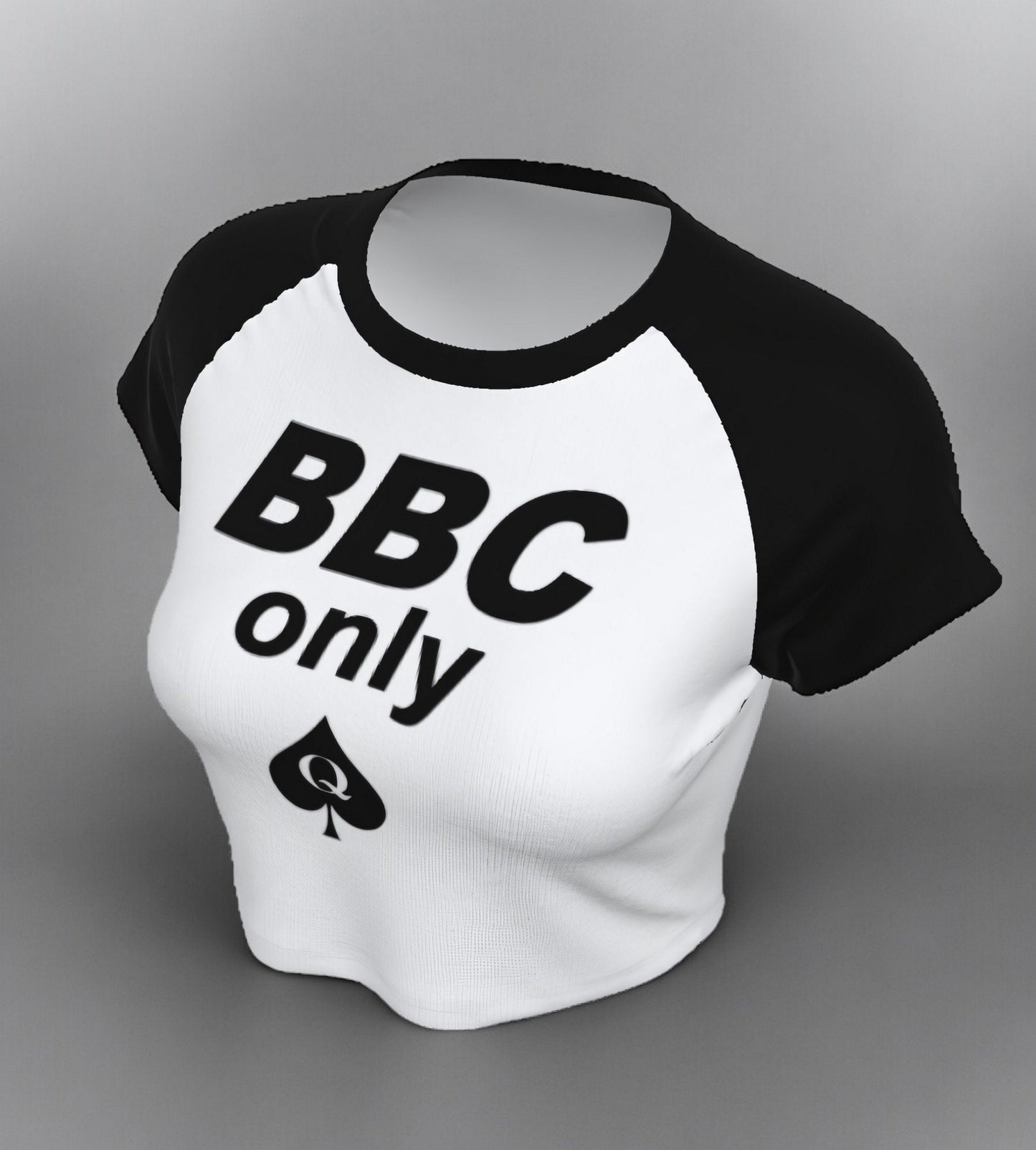 BBC ONLY Crop Tank Top - Sexy Qos T-Shirt for Women - Bbc Cuckold Shirt - Flirty Slut Clothing