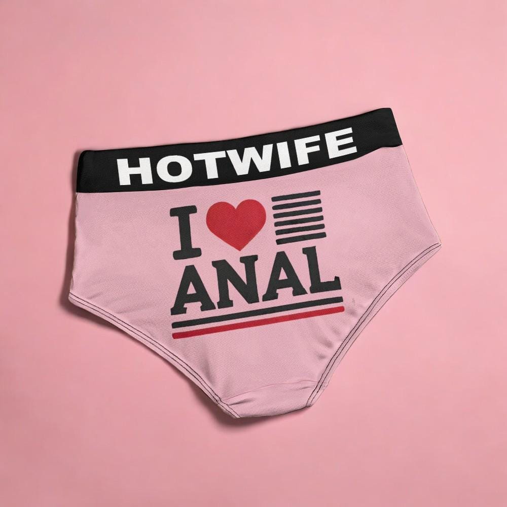 Sexy I LOVE ANAL Panties - Bold Lingerie for Women Who Dare to Share - Erotic and Provocative Gift for Passionate Moments