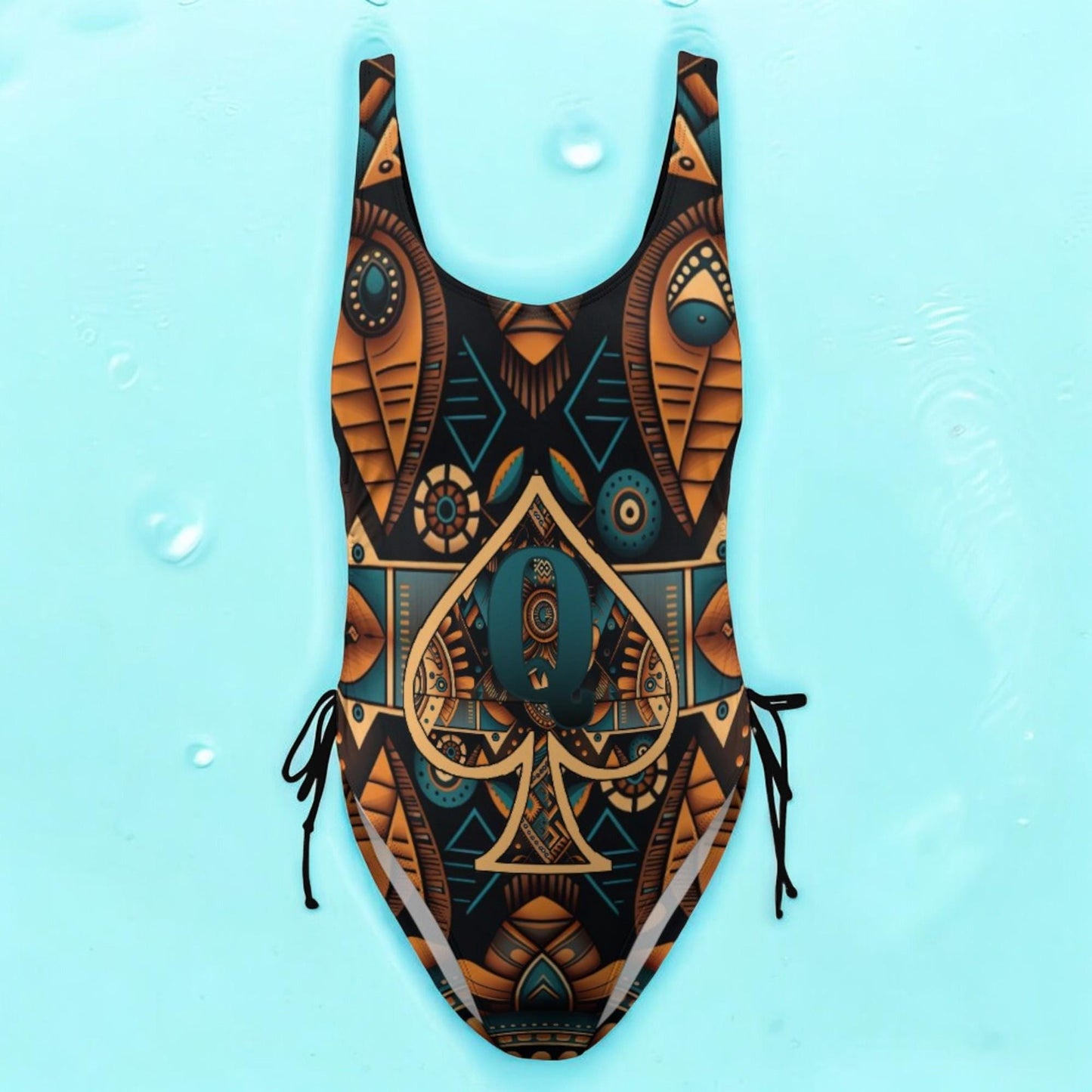 African Tribal Queen of Spades Swimsuit – Bold Hotwife Bikini for Confident Women