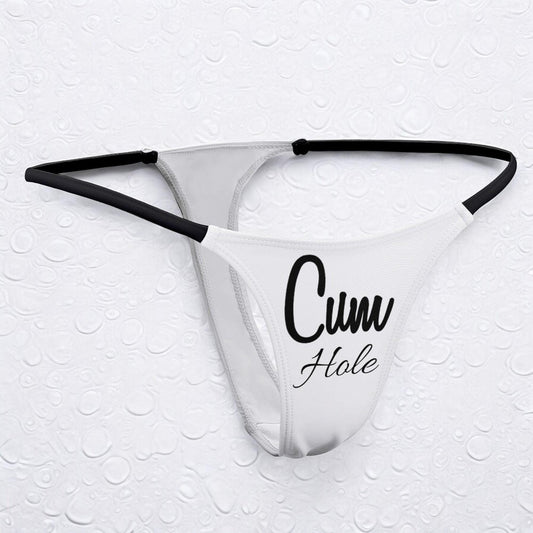 Cum Hole Thong - Hotwife Lingerie for Sluts and Whores - Sexy and Provocative Underwear for Wild and Naughty Intimate Nights