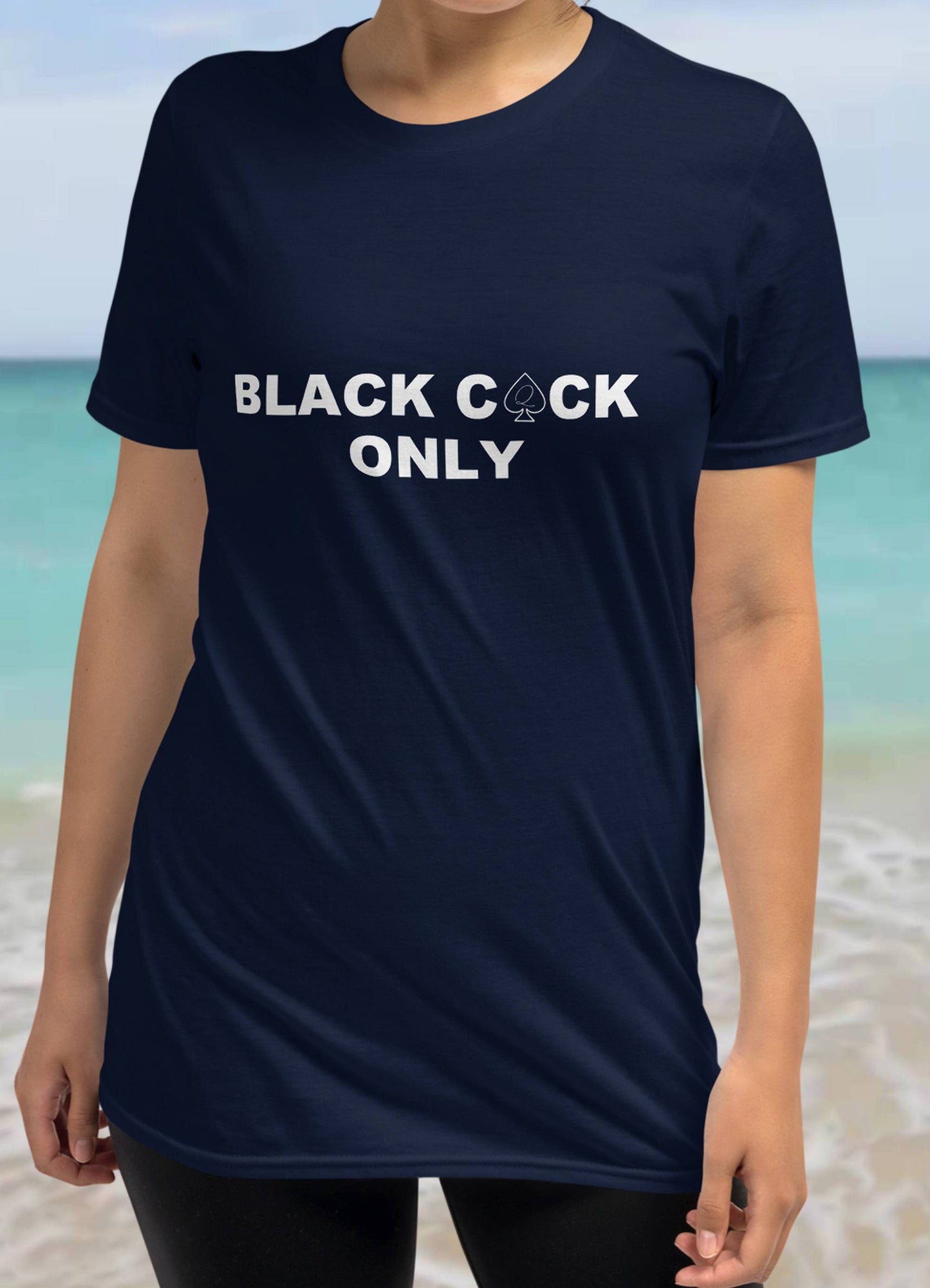 T-shirt BLACK COCK ONLY , queen of spades tshirt, custom tshirt, women t-shirt, hotwife,