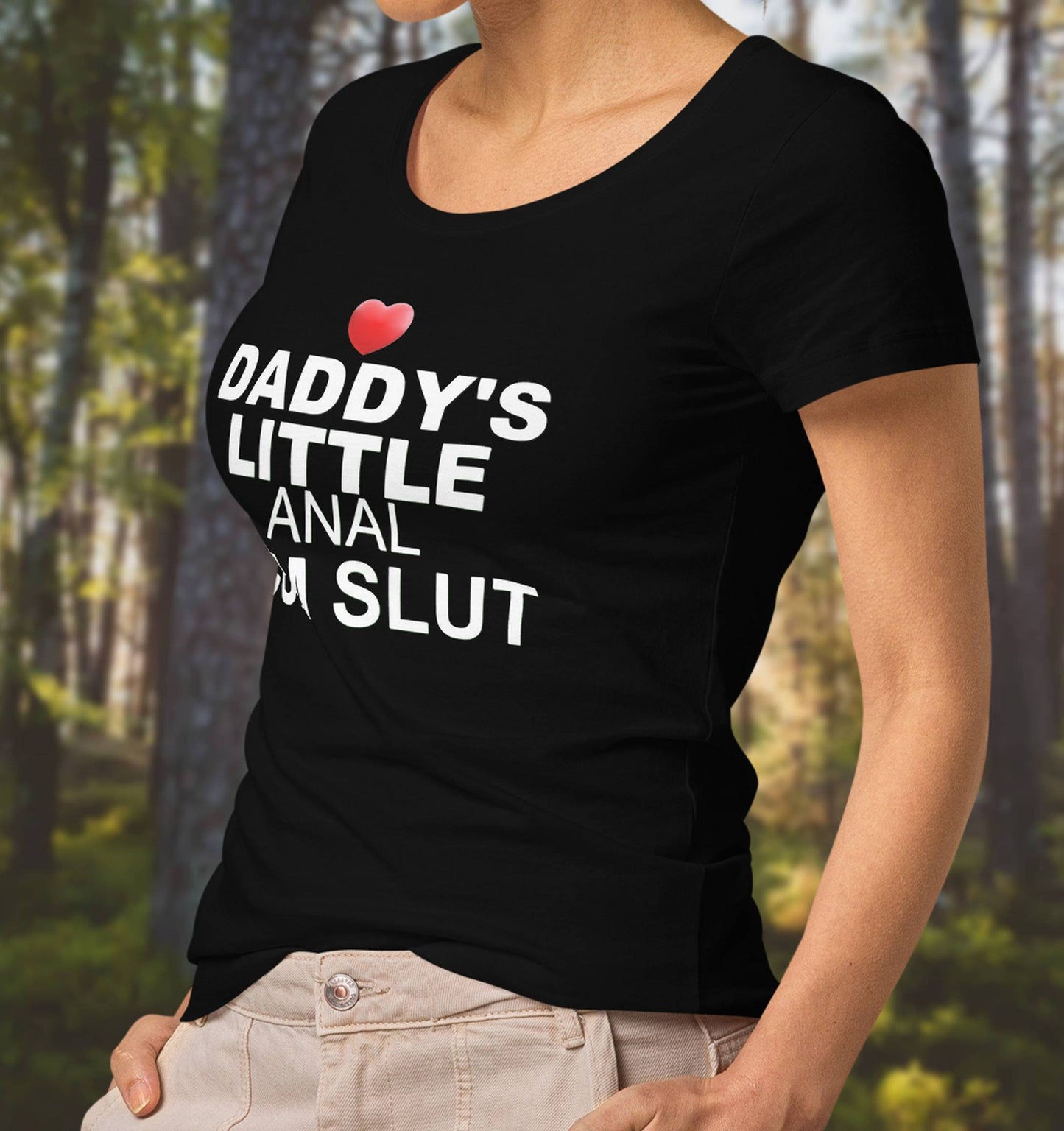 T-shirt  DADDY LITTLE anal cum slut, hotwife white or black, hotwife