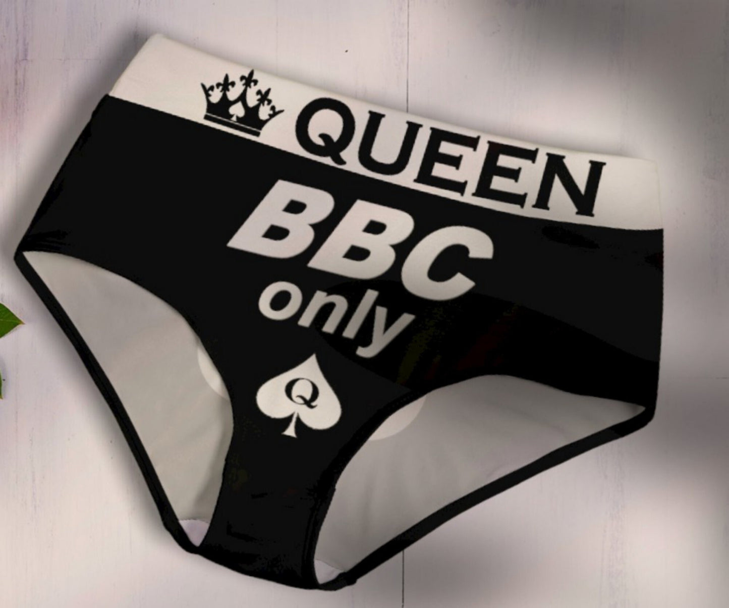 Panties BBC ONLY, slut clothing, cuckolding, hotwife panties, QOS panties, queen of spadess clothing, queen of spades panties