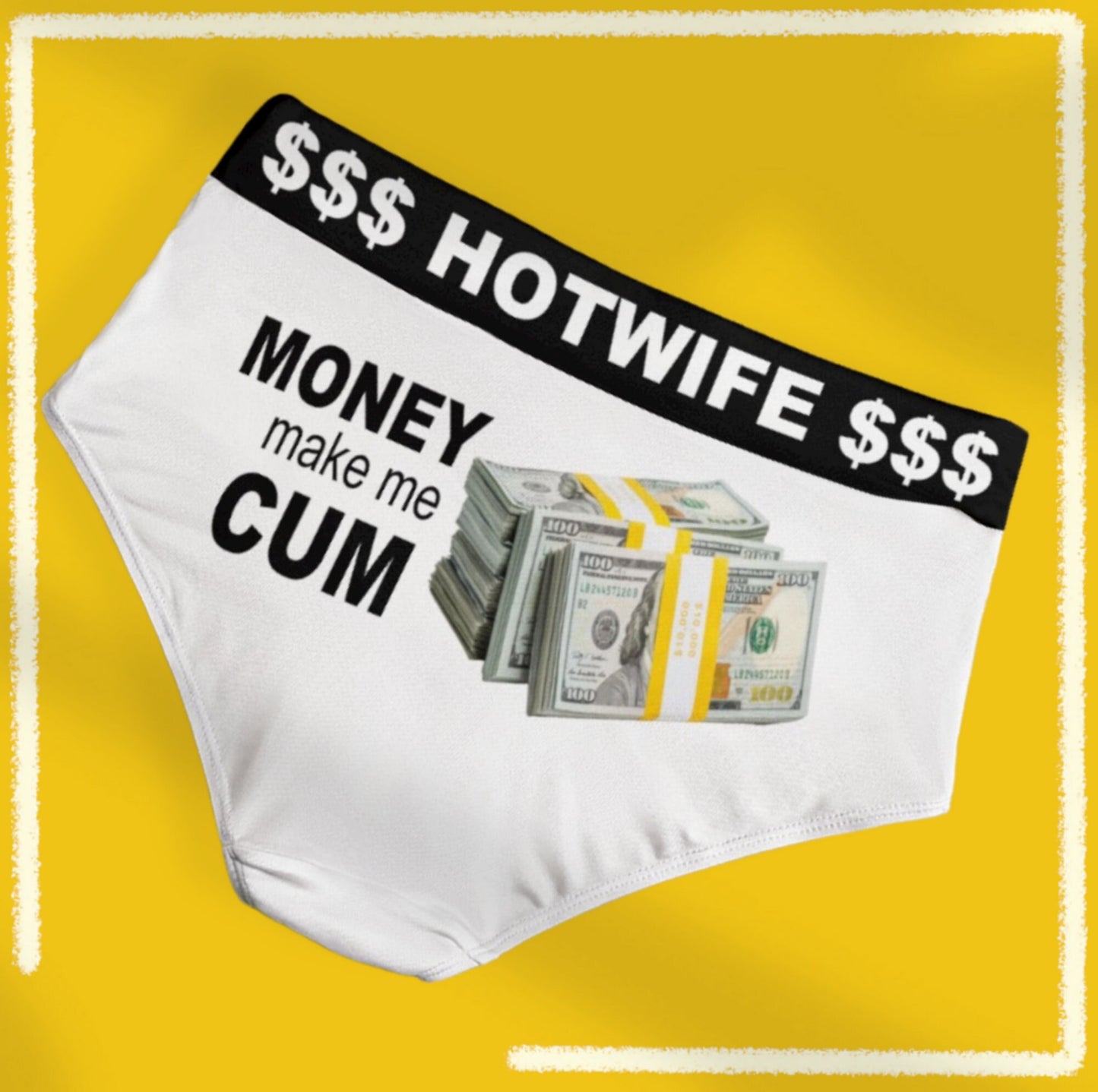 MONEY MAKE me CUM, slut clothing, cuckolding, hotwife panties, slut clothing, naughty  panties