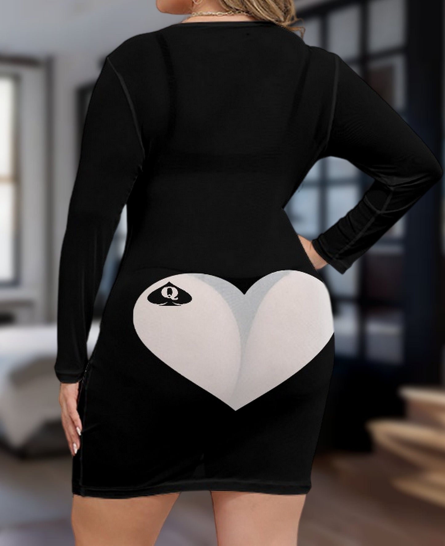 Transparent QUEEN OF SPADES dress, large size, slut clothing, cuckolding, hotwife dress, qos dress, queen of spades clothing, bbc slut dress