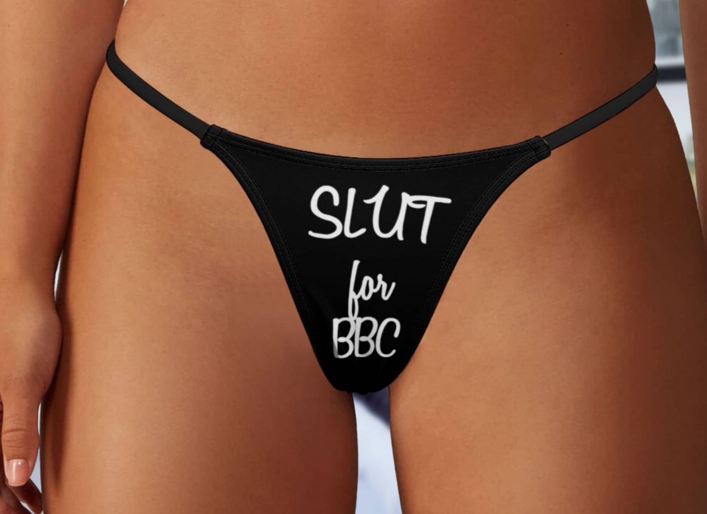 SLUT FOR BBC Thong, slut clothing, cuckolding, hotwife panties, qos thong, queen of spadess clothing, panties queen of spades