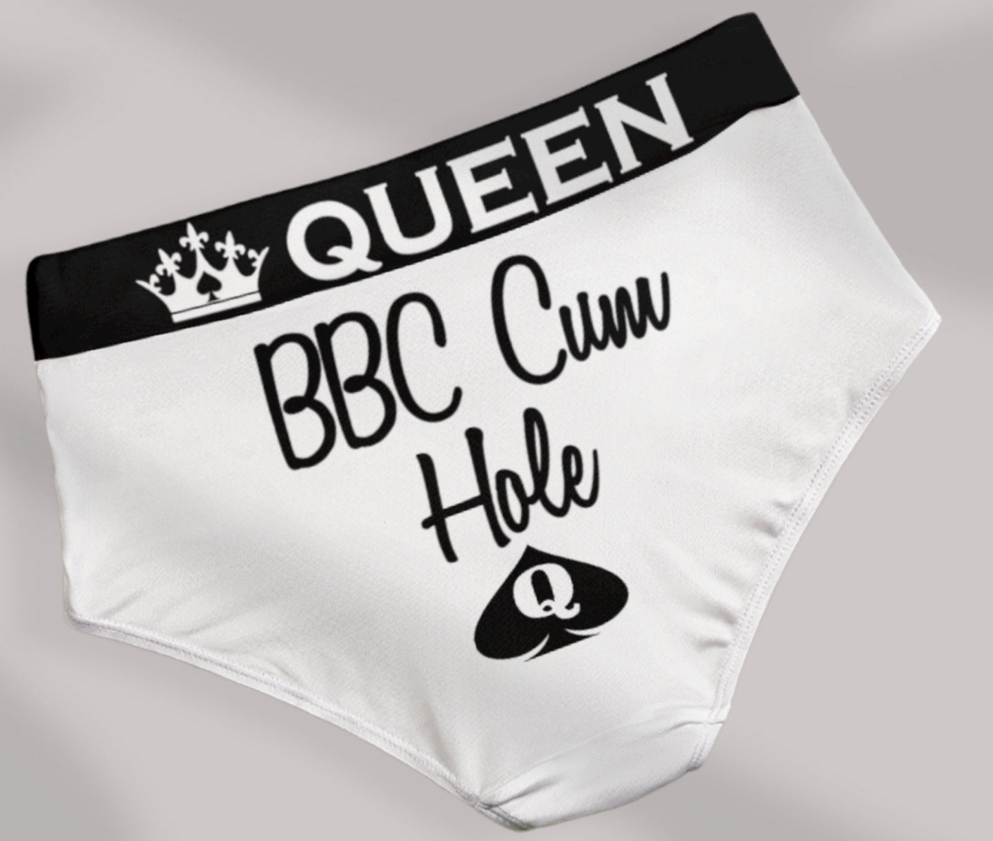 Panties  BBC Cum Hole, slut clothing, cuckolding, hotwife panties, QOS panties, queen of spadess clothing, queen of spades panties