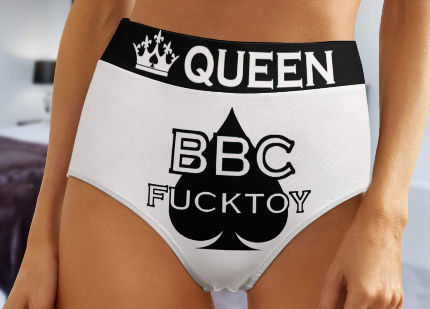 BBC FUCKTOY , slut clothing, cuckolding, hotwife panties, qos panties, queen of spadess clothing, bbc only