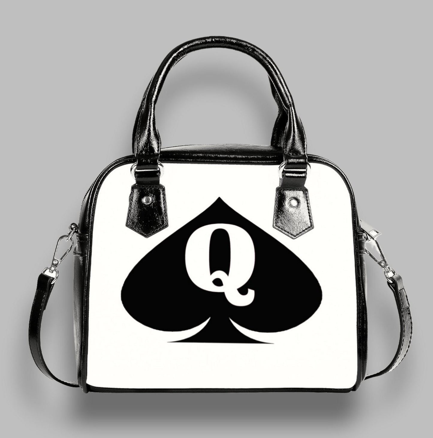 Handbag QUEEN OF SPADES, Shoulder Strap,  slut clothing, cuckolding, hotwife bag, qos bag, queen of spadess clothing, queen of spades