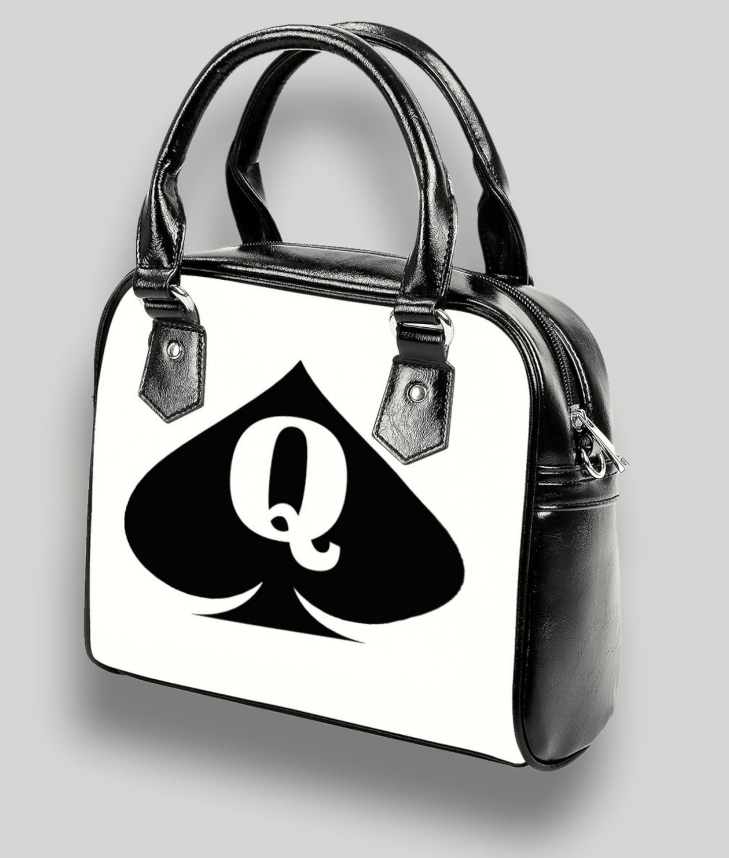 Handbag QUEEN OF SPADES, Shoulder Strap,  slut clothing, cuckolding, hotwife bag, qos bag, queen of spadess clothing, queen of spades