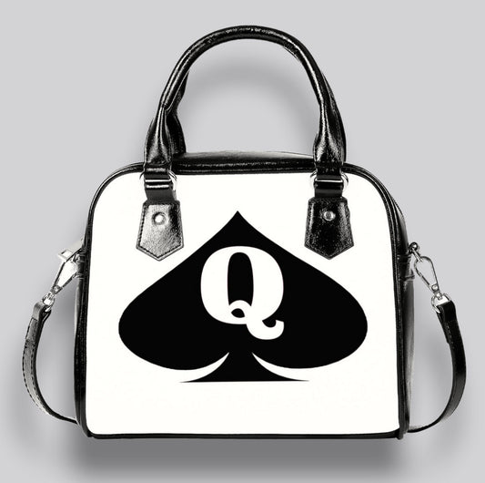 Handbag QUEEN OF SPADES, Shoulder Strap,  slut clothing, cuckolding, hotwife bag, qos bag, queen of spadess clothing, queen of spades