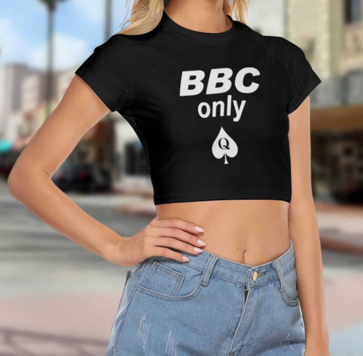 Croc-top BBC ONLY, Queen of Spades tshirt, QOS t-shirt, qqs top, bbc tshirt