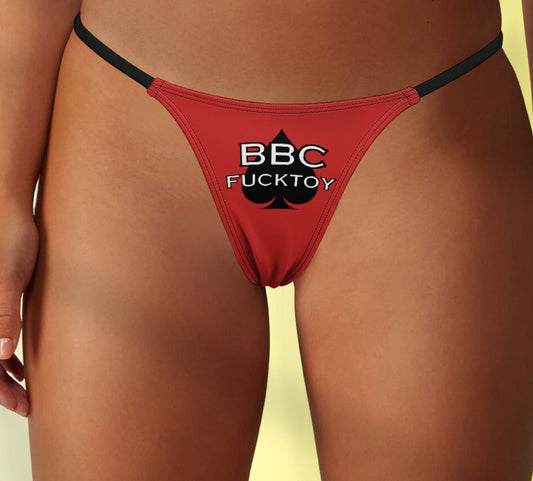 BBC FUCTOY Thong, 18 colors, slut clothing, cuckolding, hotwife panties, qos thong, queen of spades clothing, panties queen of spades