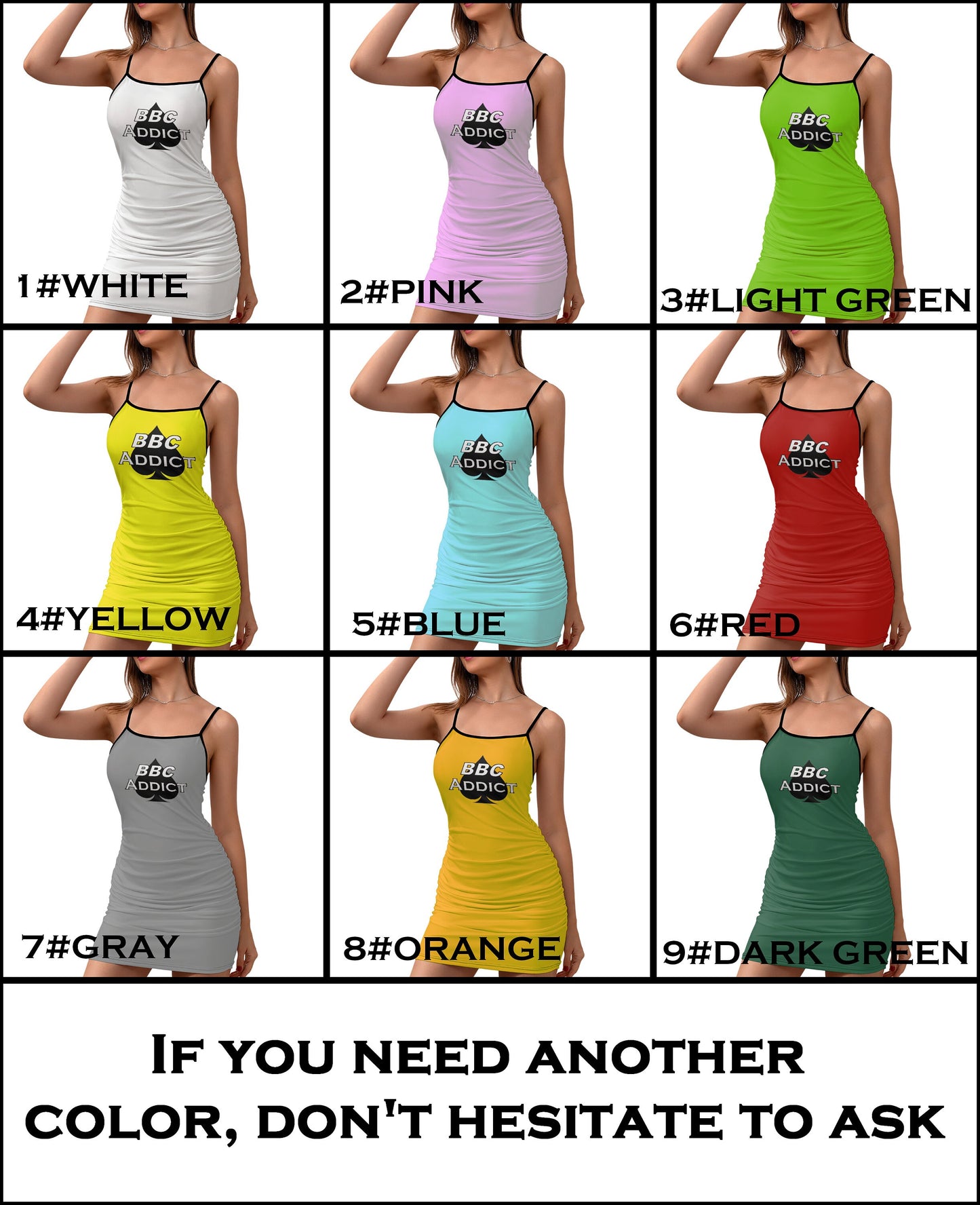 BBC ADDICT dress, 9 colors,slut clothing, queel of spades dress, cuckolding, hotwife dress, qos dress, queen of spades, bbc slut dress