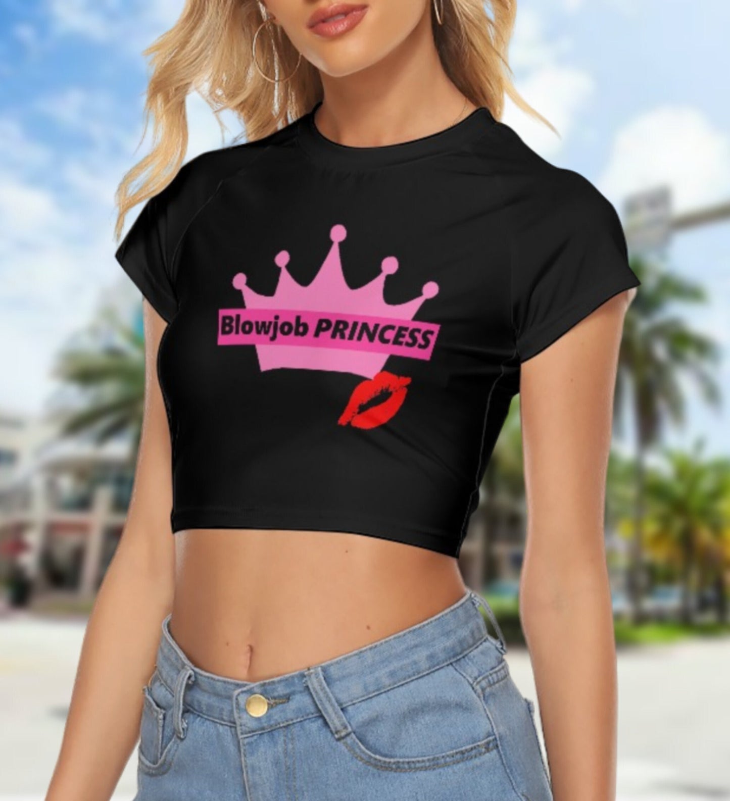 Croc-top BLOWJOB PRINCESS, hotwife t-shirt, qos t-shirt, bbc t-shirt,  Cuckold Womens t-shirt, cunt girl shirt, slut clothing