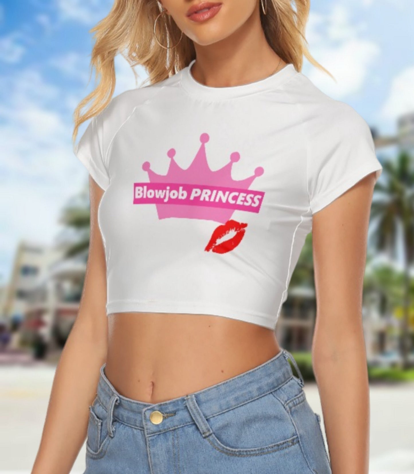 Croc-top BLOWJOB PRINCESS, hotwife t-shirt, qos t-shirt, bbc t-shirt,  Cuckold Womens t-shirt, cunt girl shirt, slut clothing