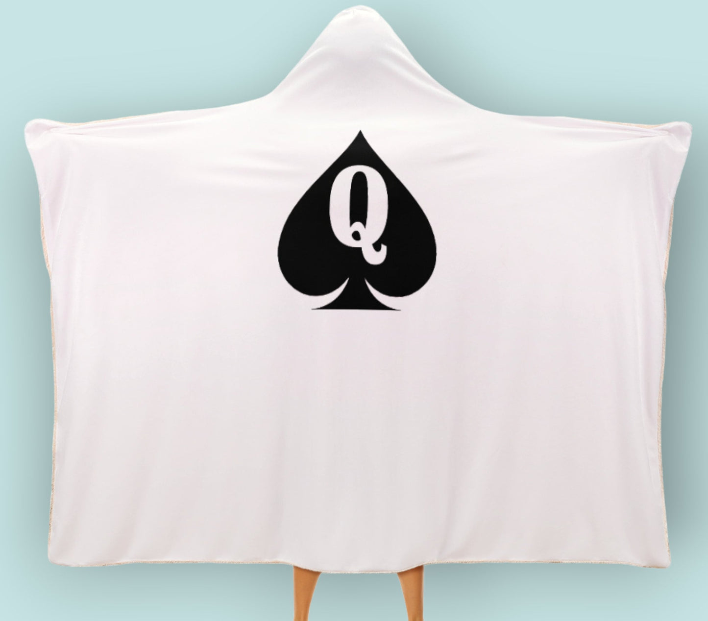 QUEEN OF SPADES Cloak Hooded Blanket, 20 colors, slut clothing, cuckolding, Bathrobe , qos Bathrobe, queen of spadess clothing,