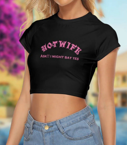 Croc-top  HOTWIFE , hotwife t-shirt, qos t-shirt, BBC t-shirt,  Cuckold Womens t-shirt, cunt girl shirt, slut clothing