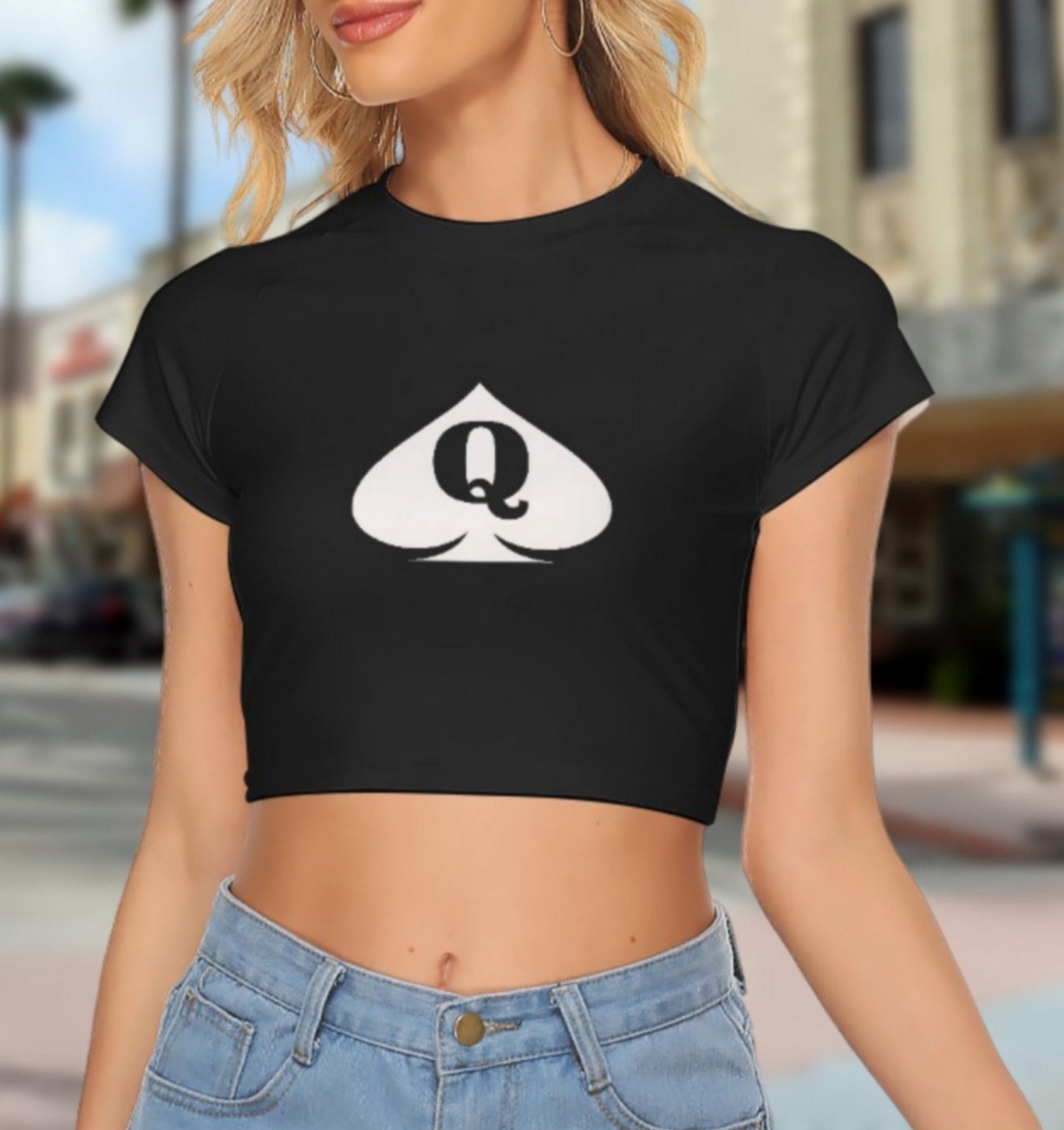 Croc-top  QUEEN of SPADES, hotwife t-shirt, qos t-shirt, BBC t-shirt,  Cuckold Womens t-shirt