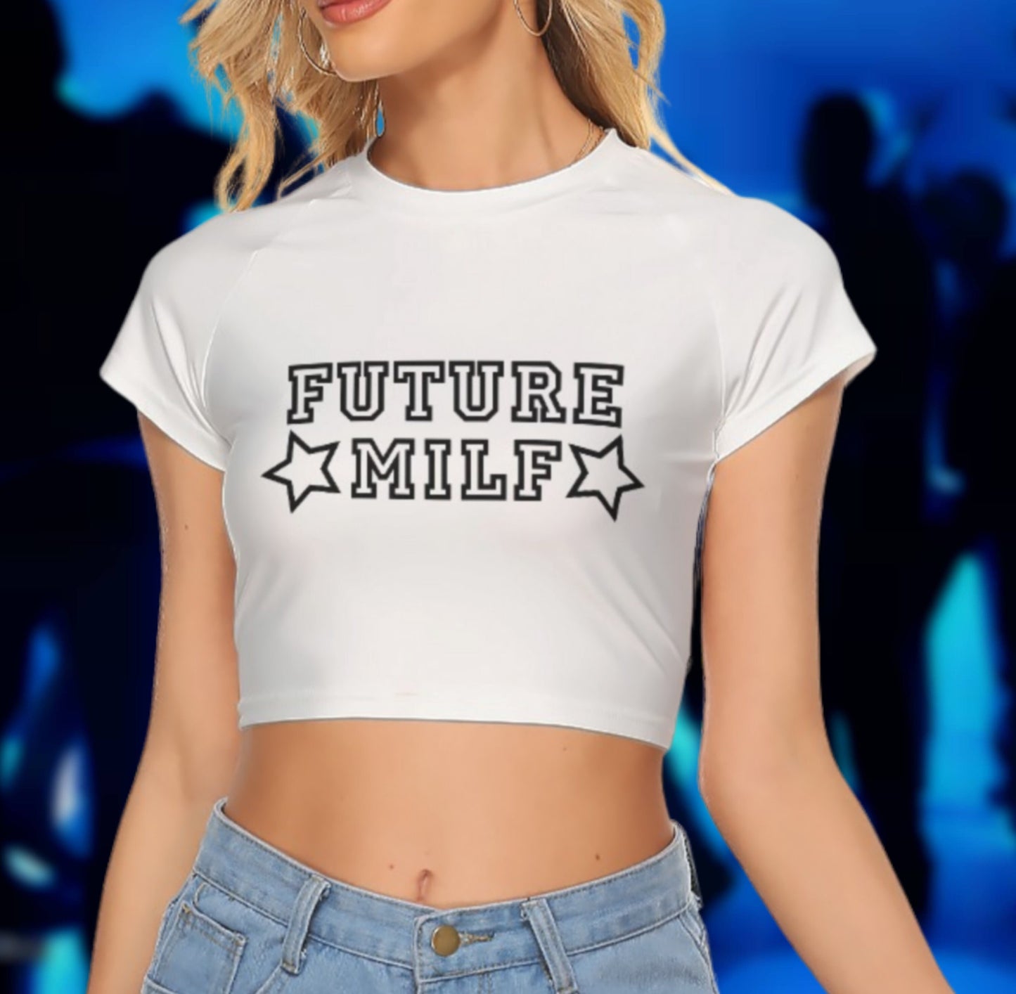 Croc-top  FUTURE MILF, hotwife t-shirt, qos t-shirt, BBC t-shirt,  Cuckold Womens t-shirt, cunt girl shirt, slut clothing