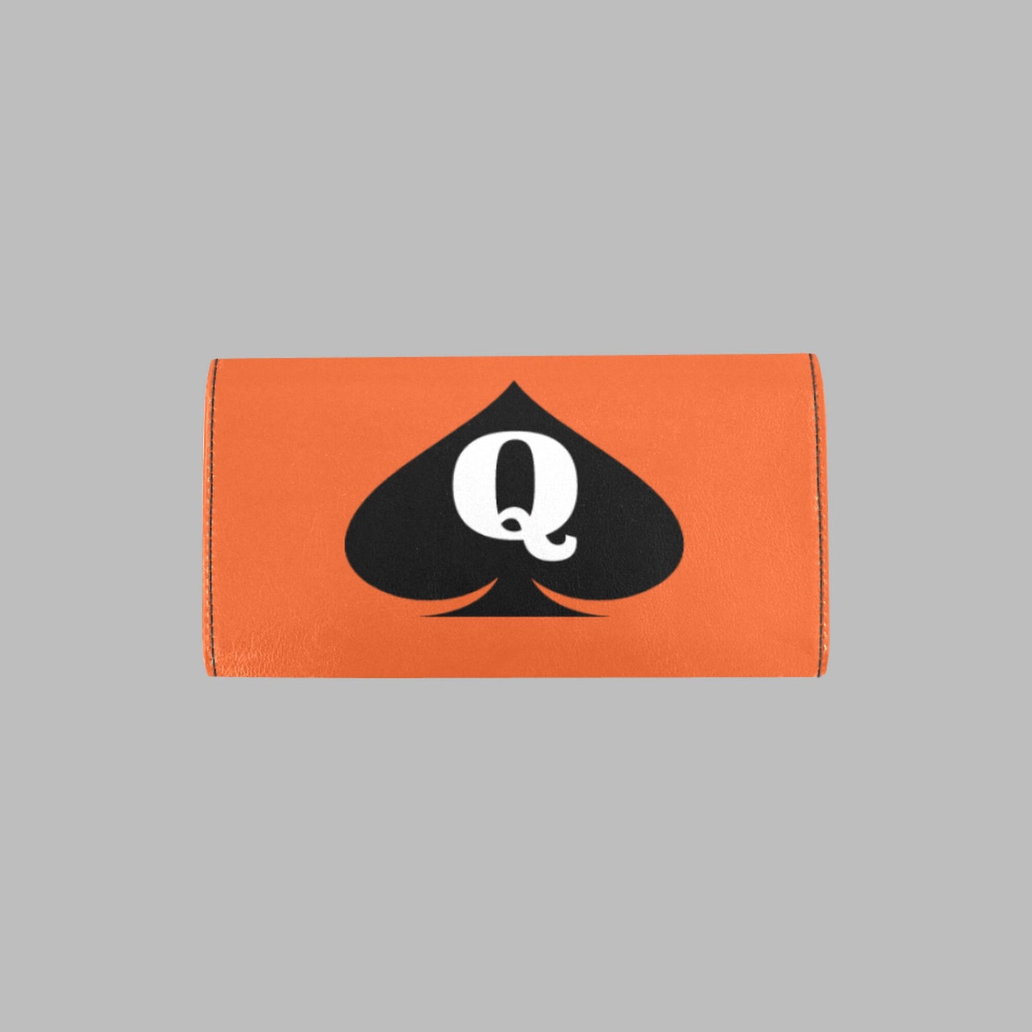 QUEEN OF SPADES, Women's Trifold Long Clutch Wallets slut clothing, 20 colors cuckolding, qos, queen of spadess clothing, queen of spades