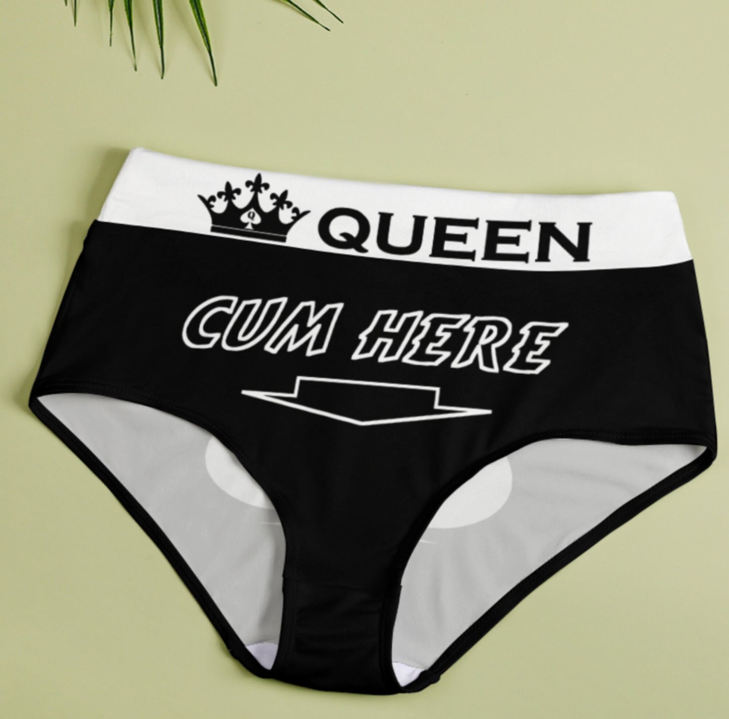 CUM HERE QOS panties ,queen of spades slut clothing, cuckolding, hotwife panties, qos panties, queen of spadess clothing, bbc only