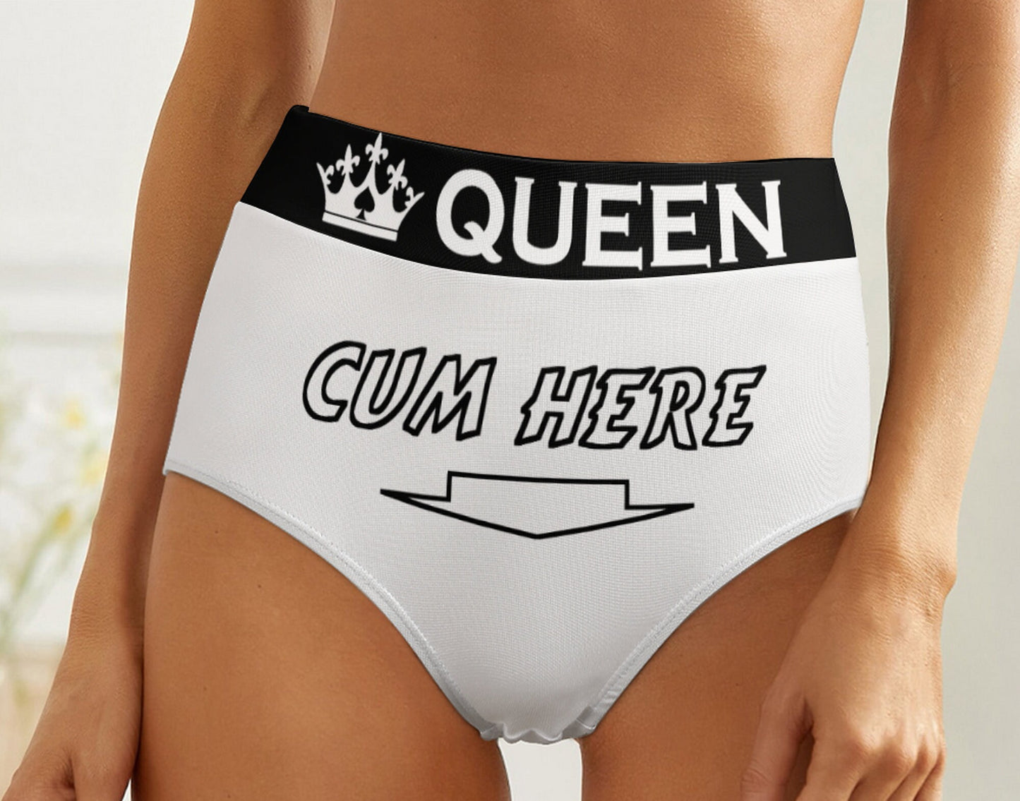 CUM HERE QOS panties ,queen of spades slut clothing, cuckolding, hotwife panties, qos panties, queen of spadess clothing, bbc only