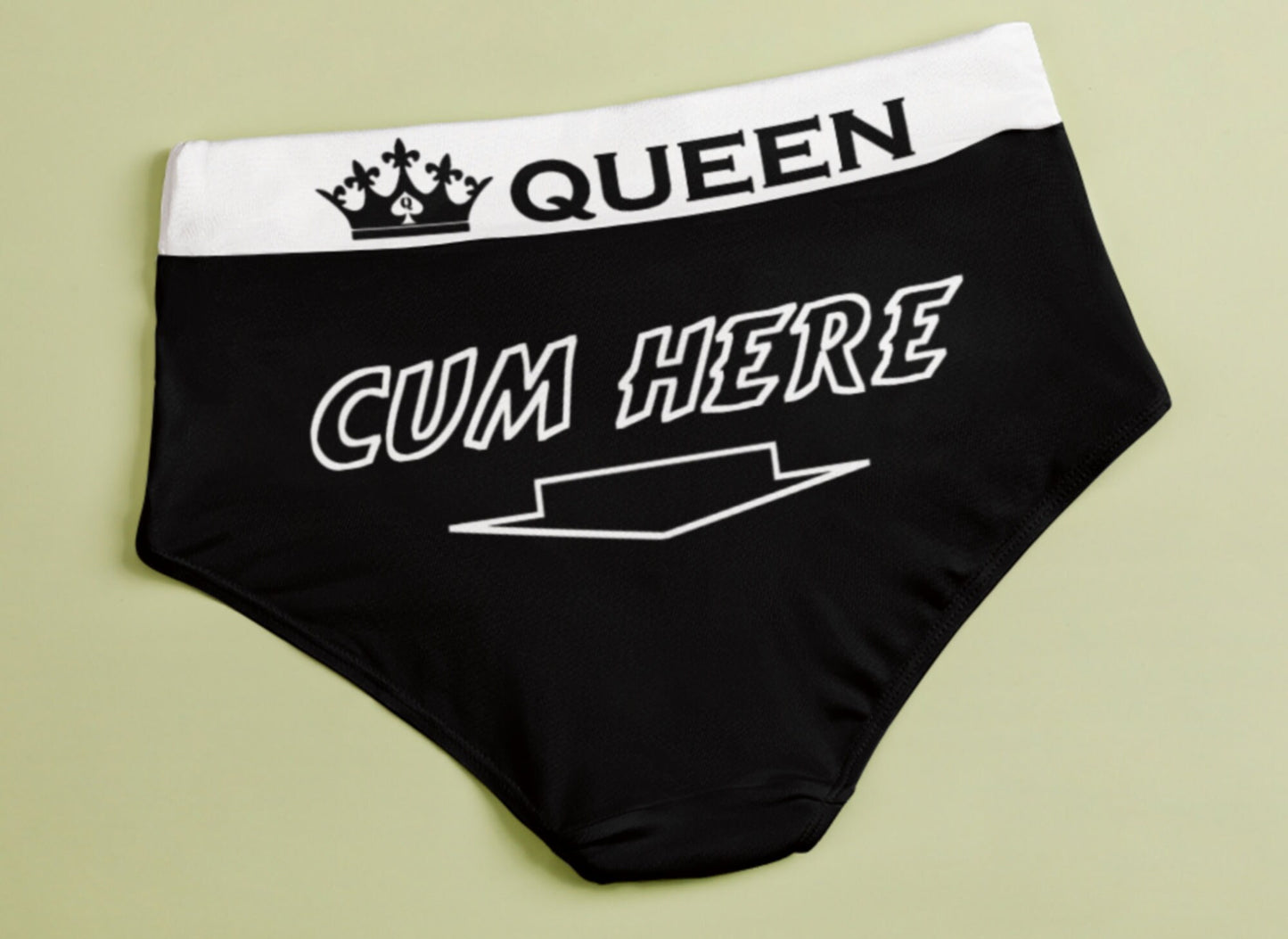 CUM HERE QOS panties back ,queen of spades slut clothing, cuckolding, hotwife panties, qos panties, queen of spadess clothing, bbc only